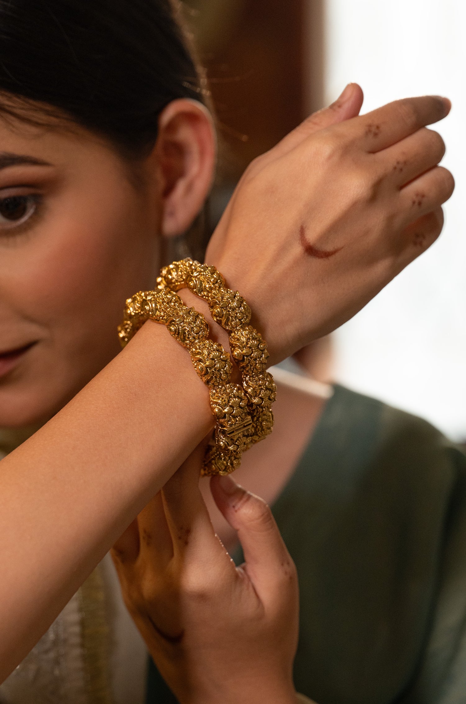 Ridhi Temple Bangles - Set of 2