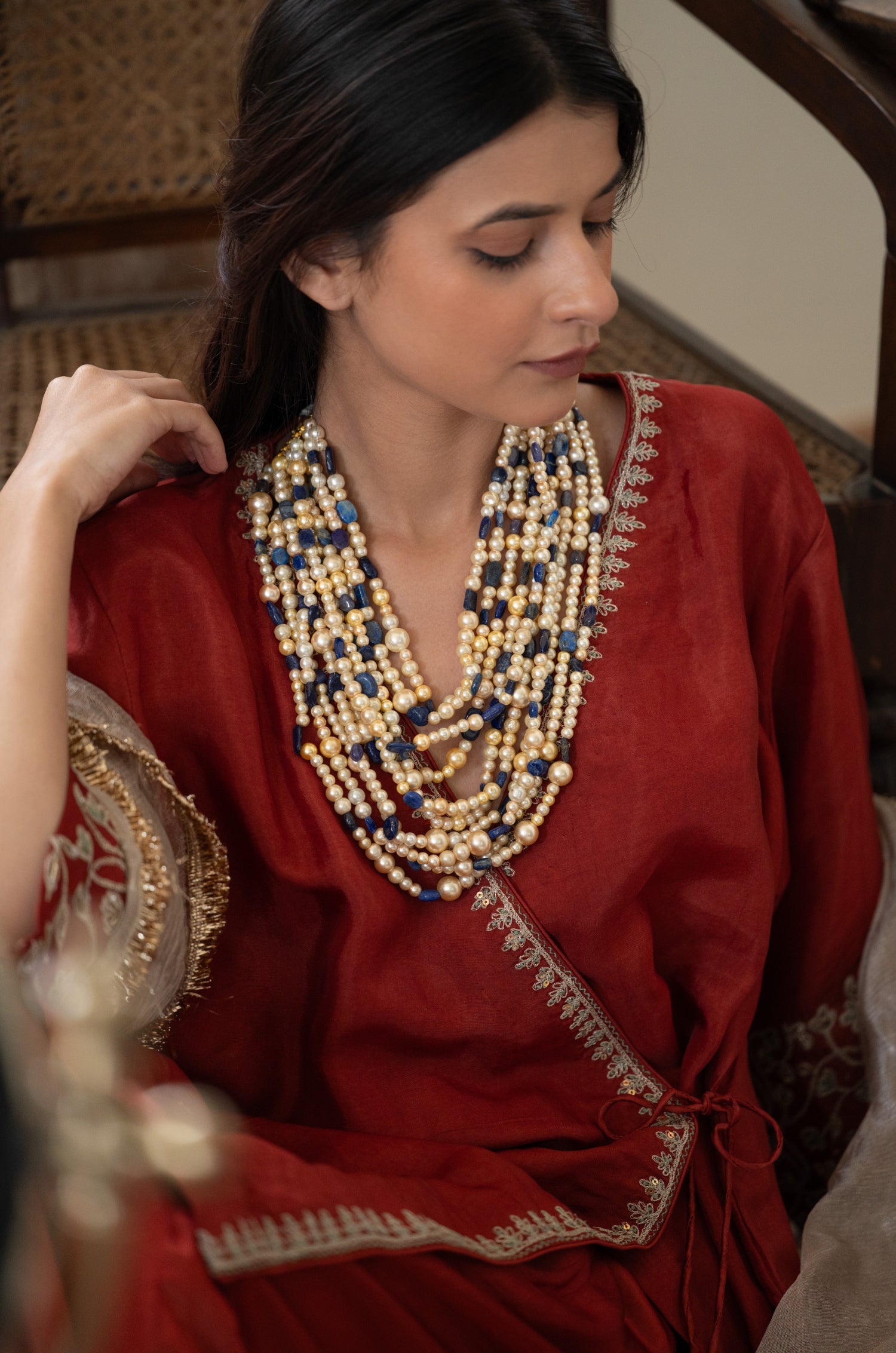 Shobita Blue Layered Necklace