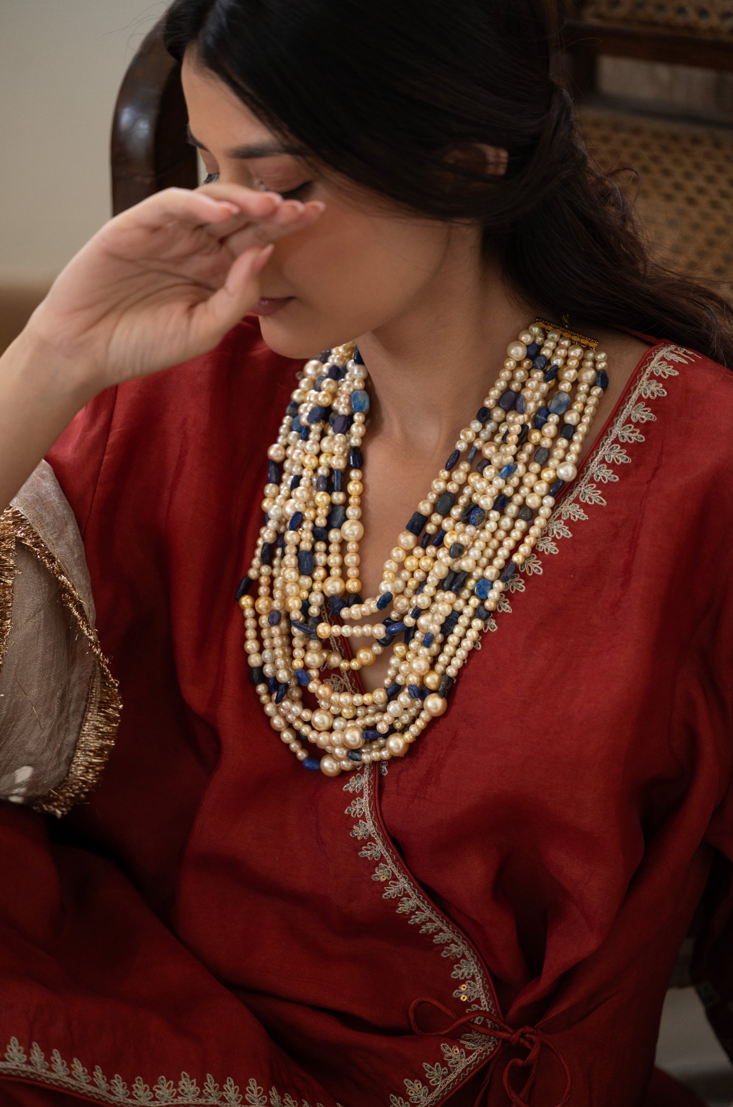 Shobita Blue Layered Necklace