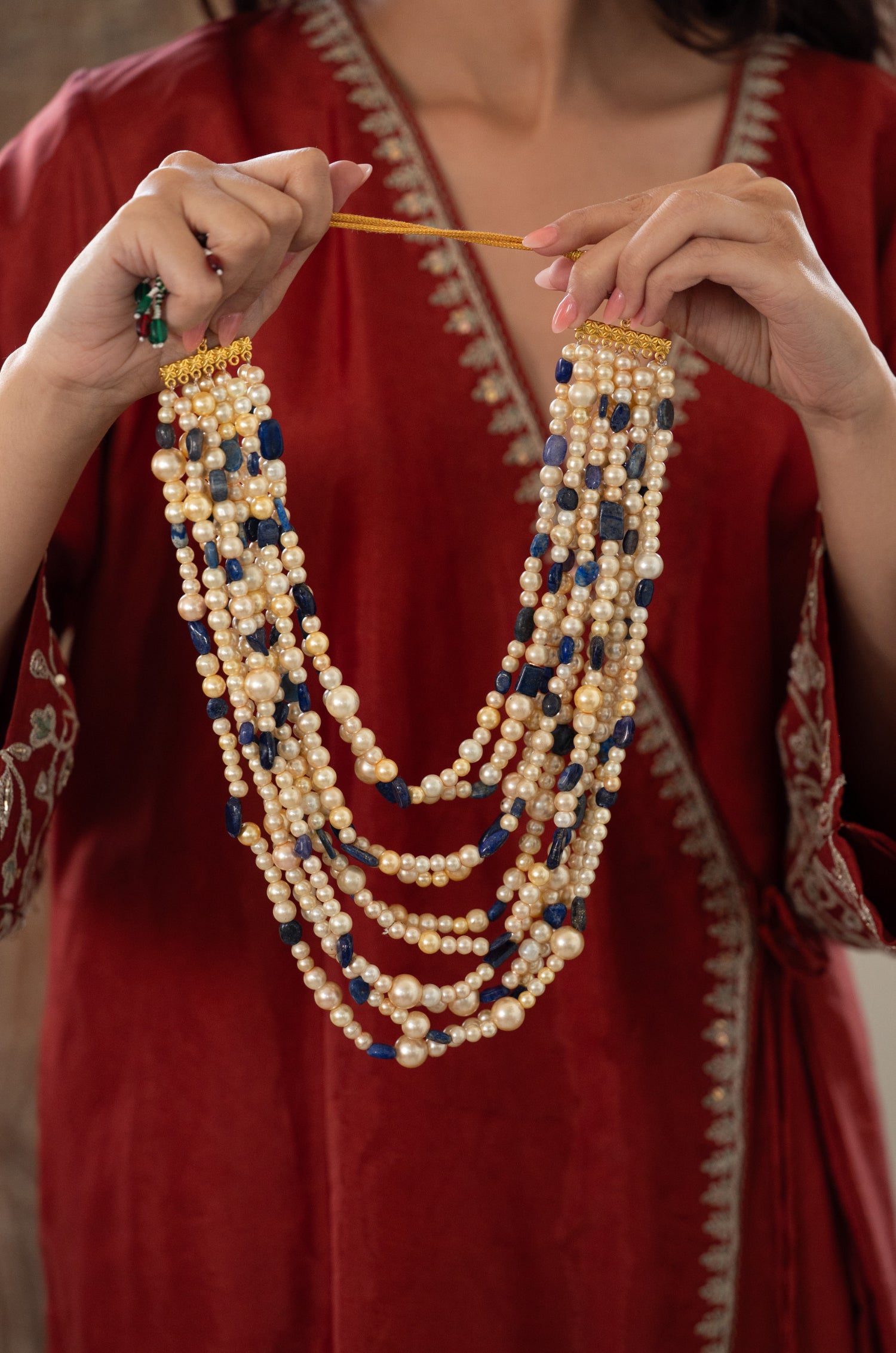 Shobita Blue Layered Necklace