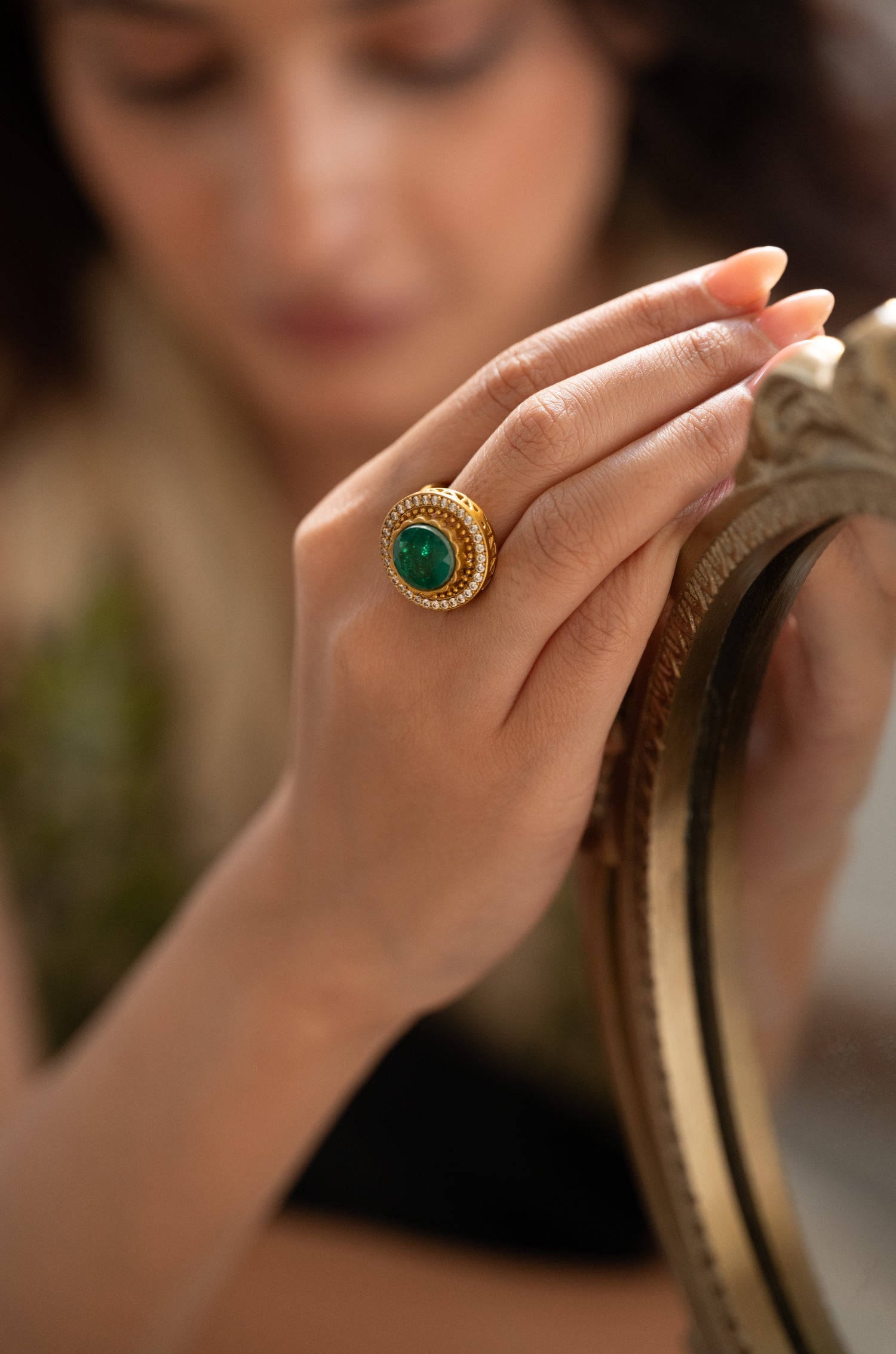 Inaita Green Victorian Ring
