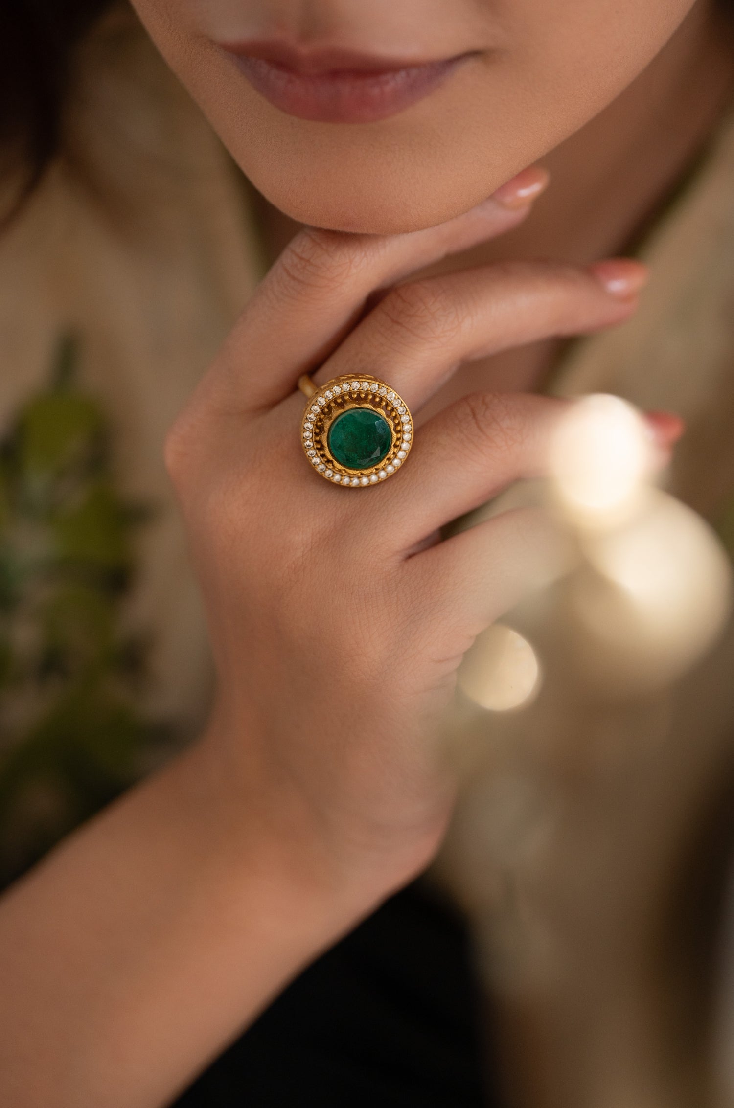 Inaita Green Victorian Ring