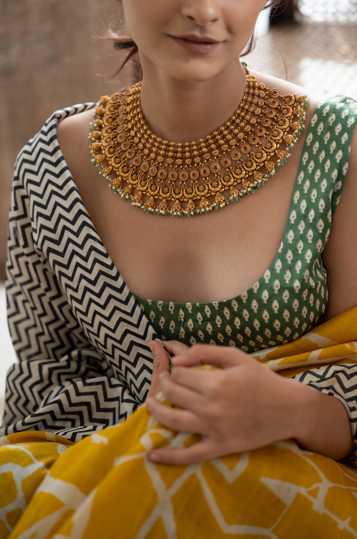 Zareen Temple Work Necklace Set