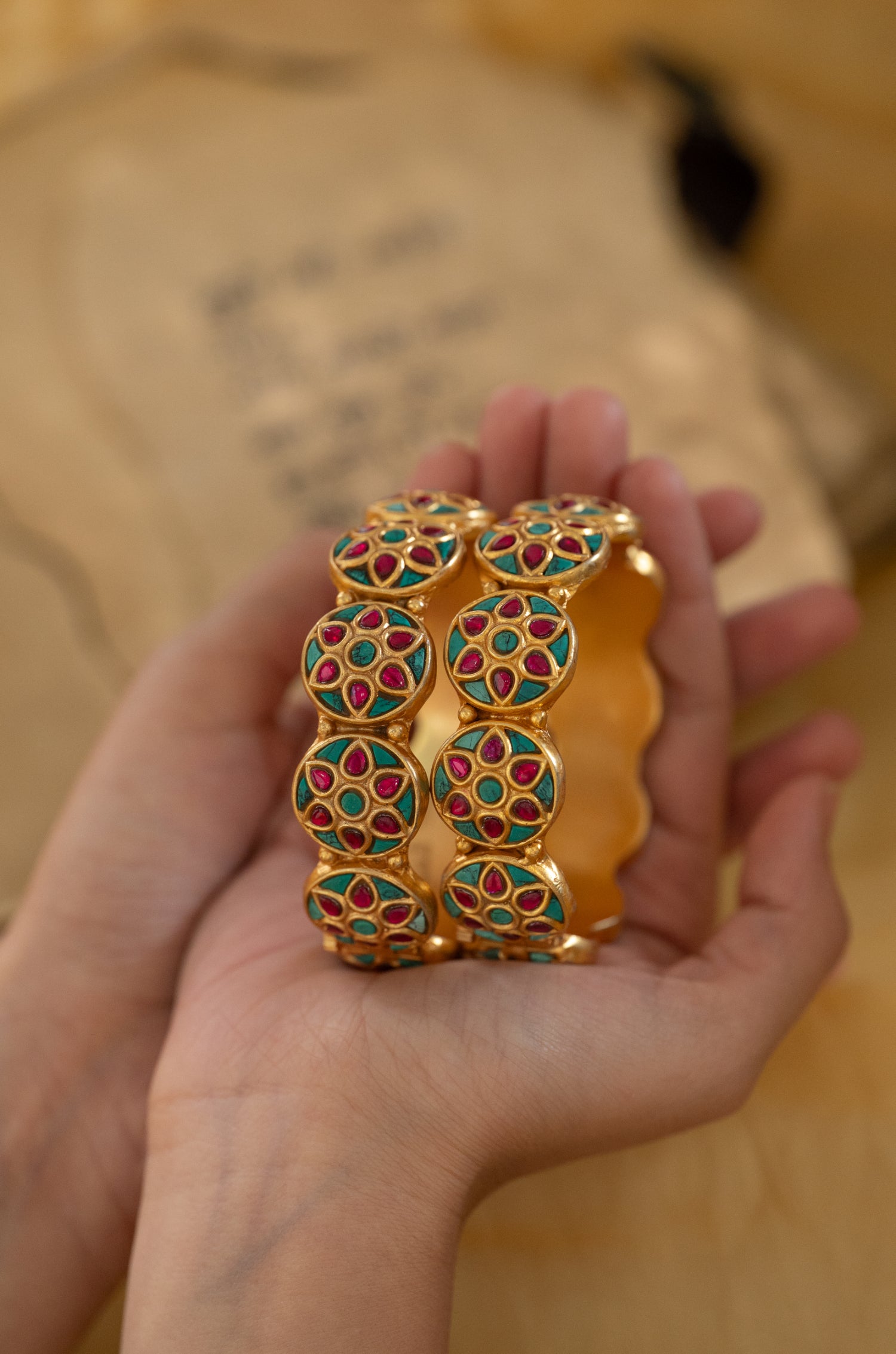 Gargi Temple Bangles - Set of 2