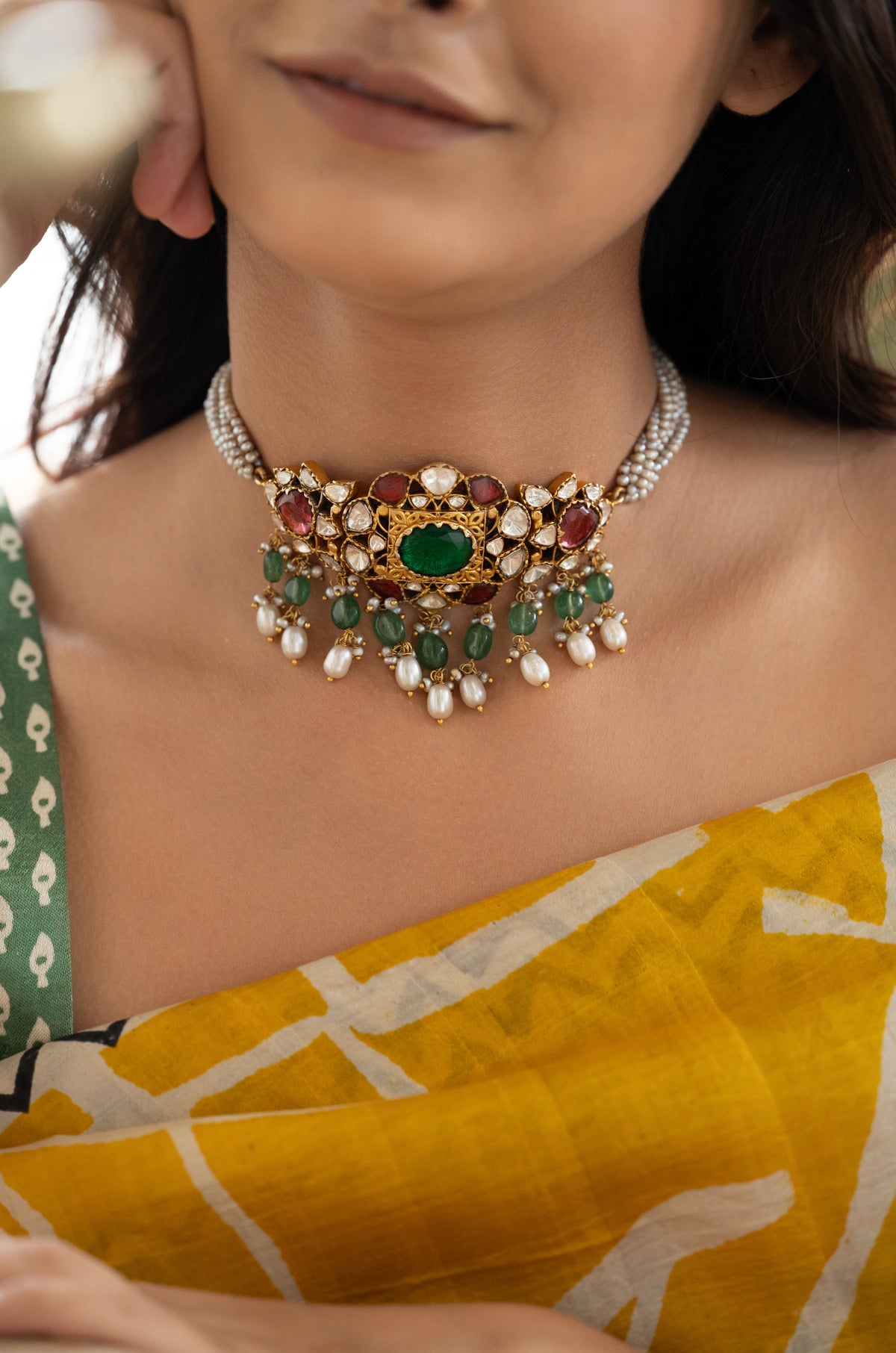 Madina Silver Choker Necklace