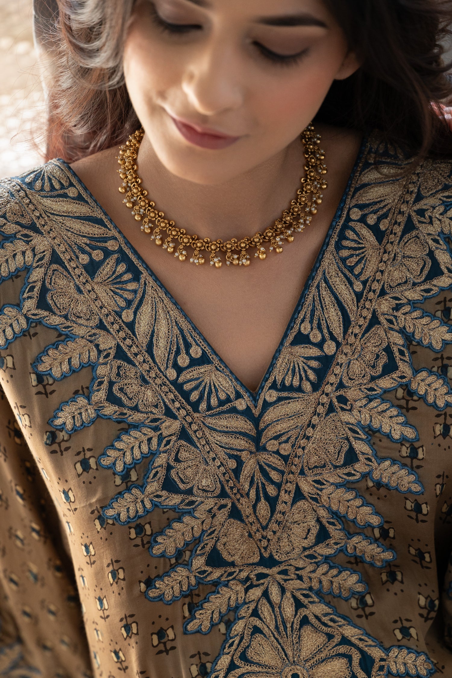 Ranisa Temple Work Necklace