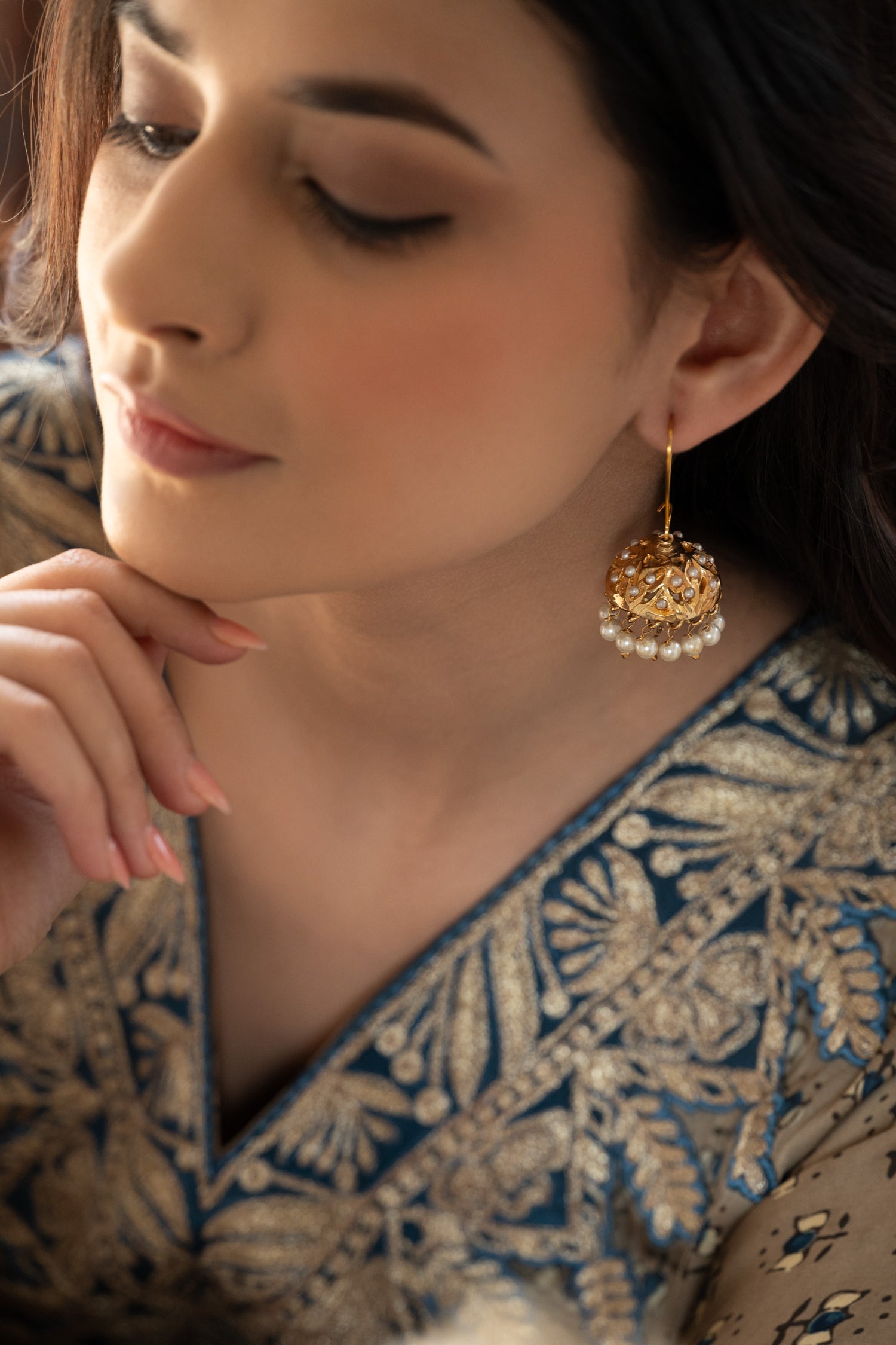 Saima Jadau Jhumka Earrings