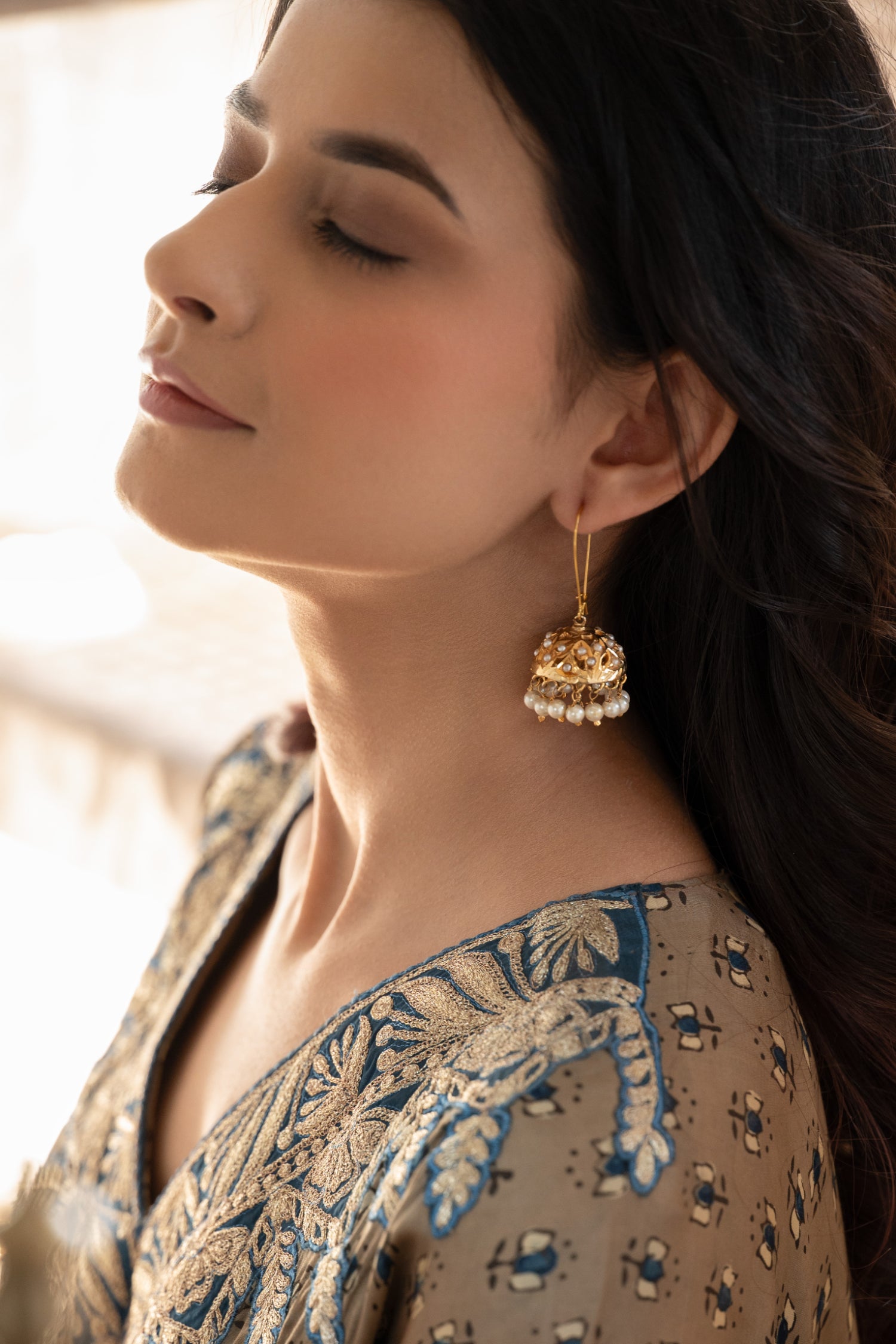 Saima Jadau Jhumka Earrings