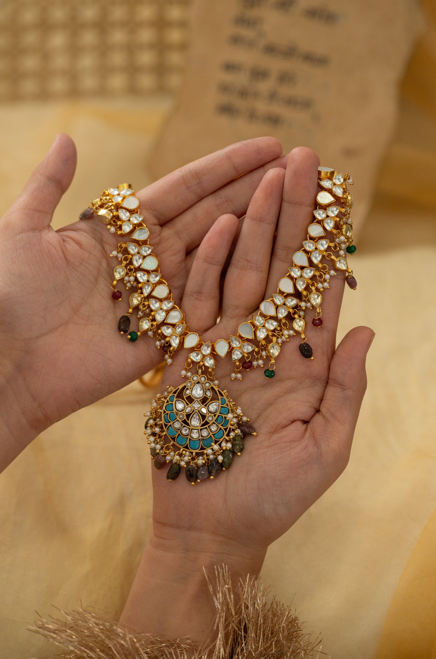 Meher Turquoise Kundan Necklace