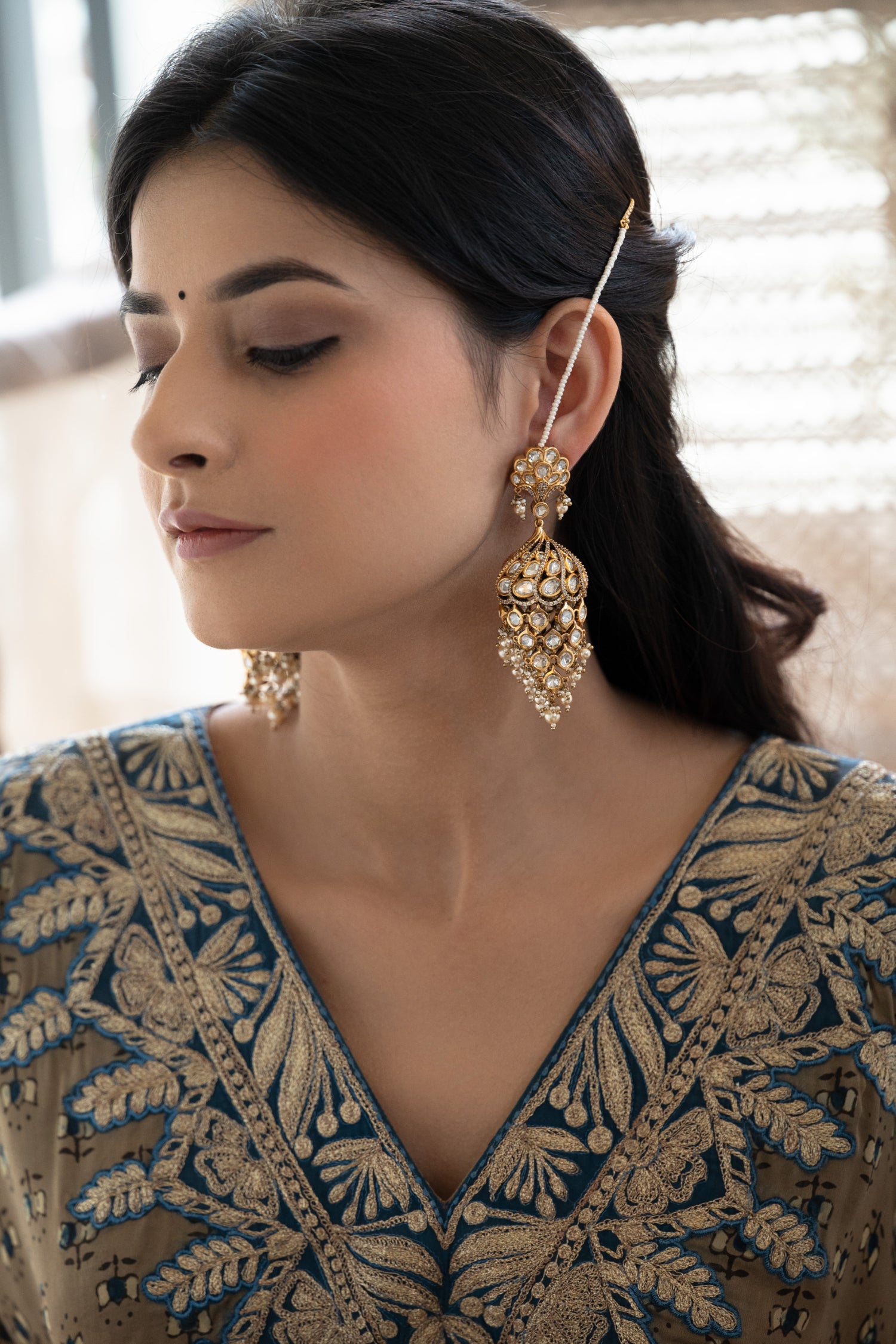 Vidhi Polki Jhumka Earrings