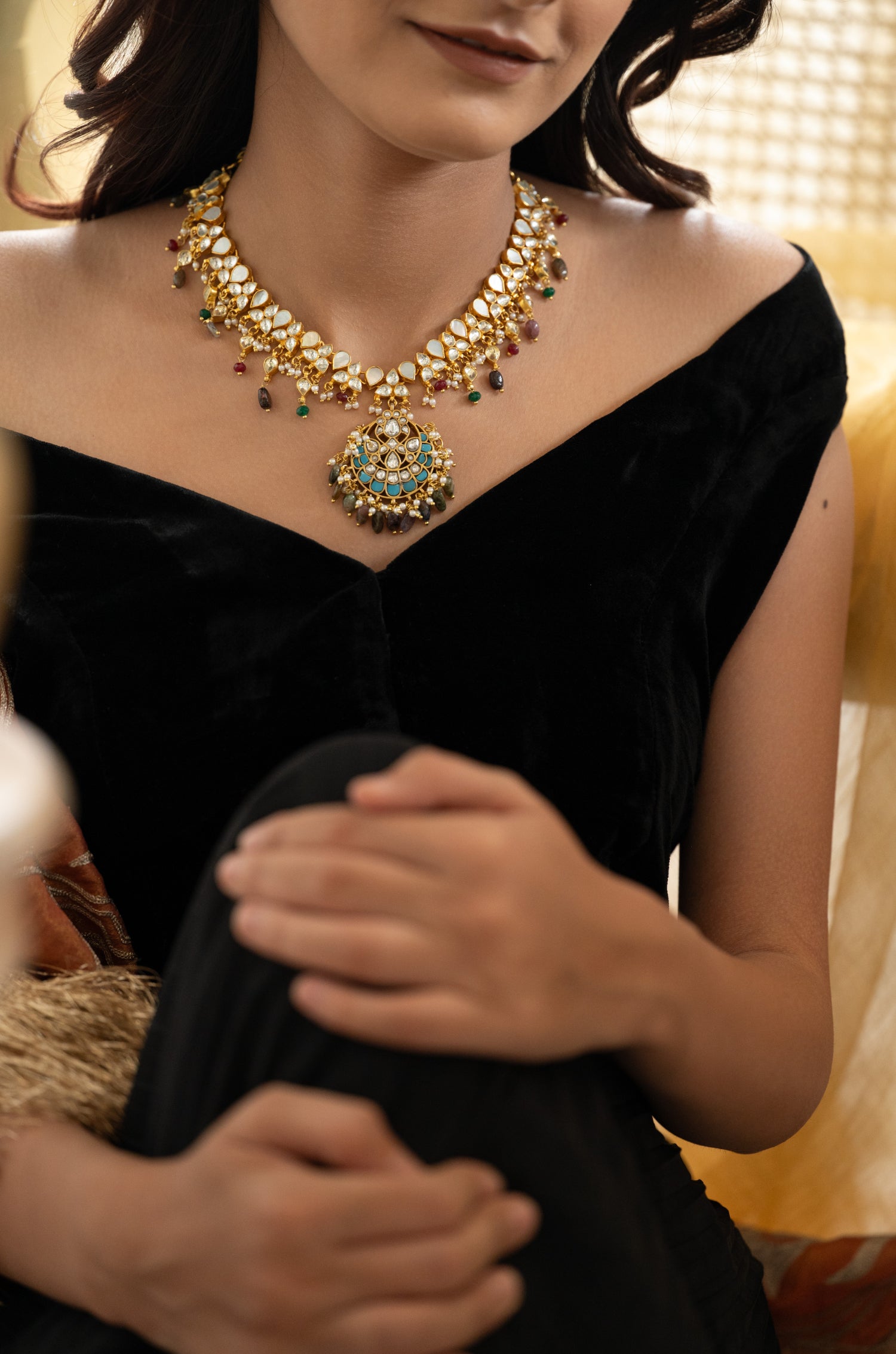 Meher Turquoise Kundan Necklace