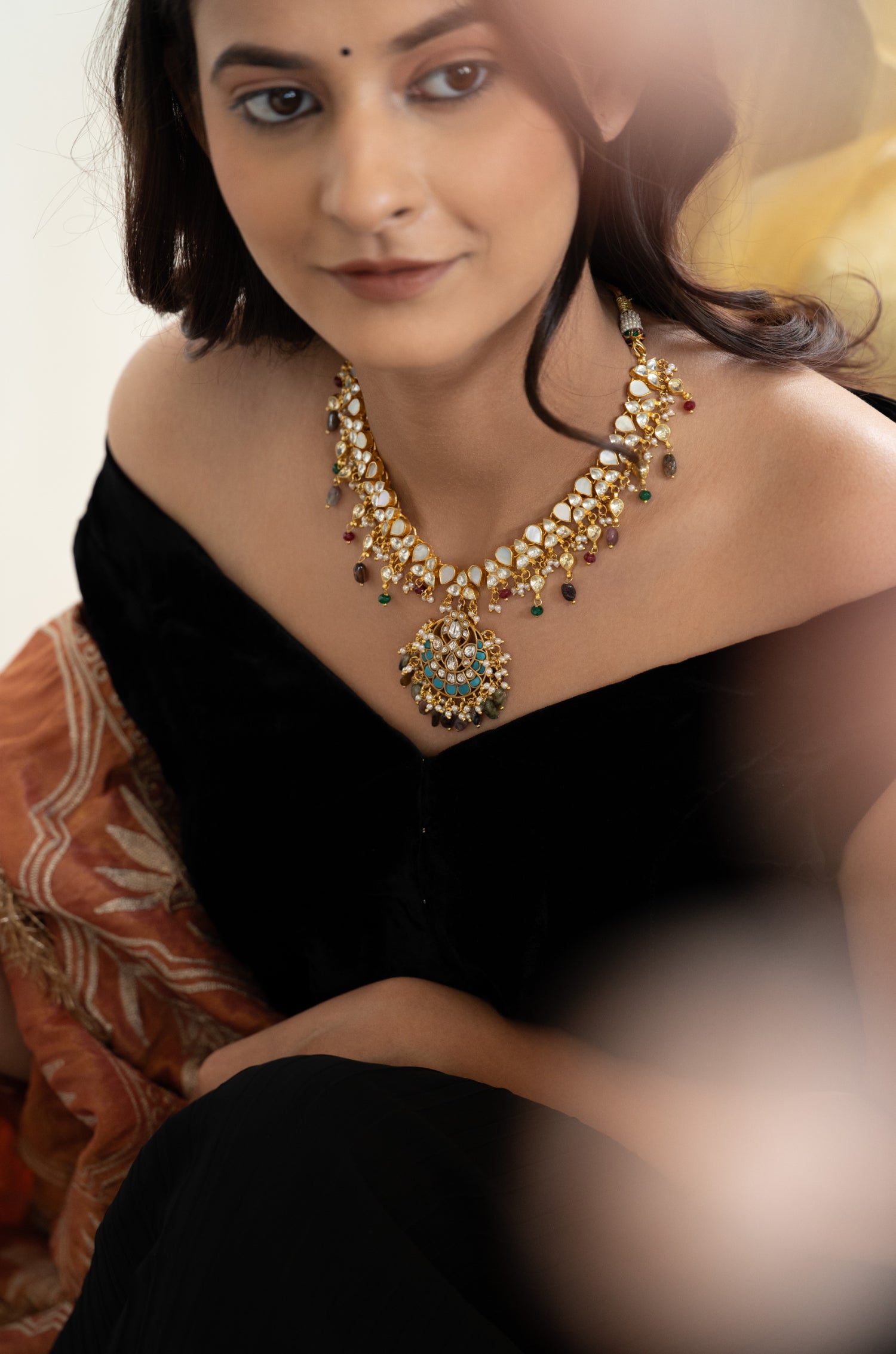 Meher Turquoise Kundan Necklace