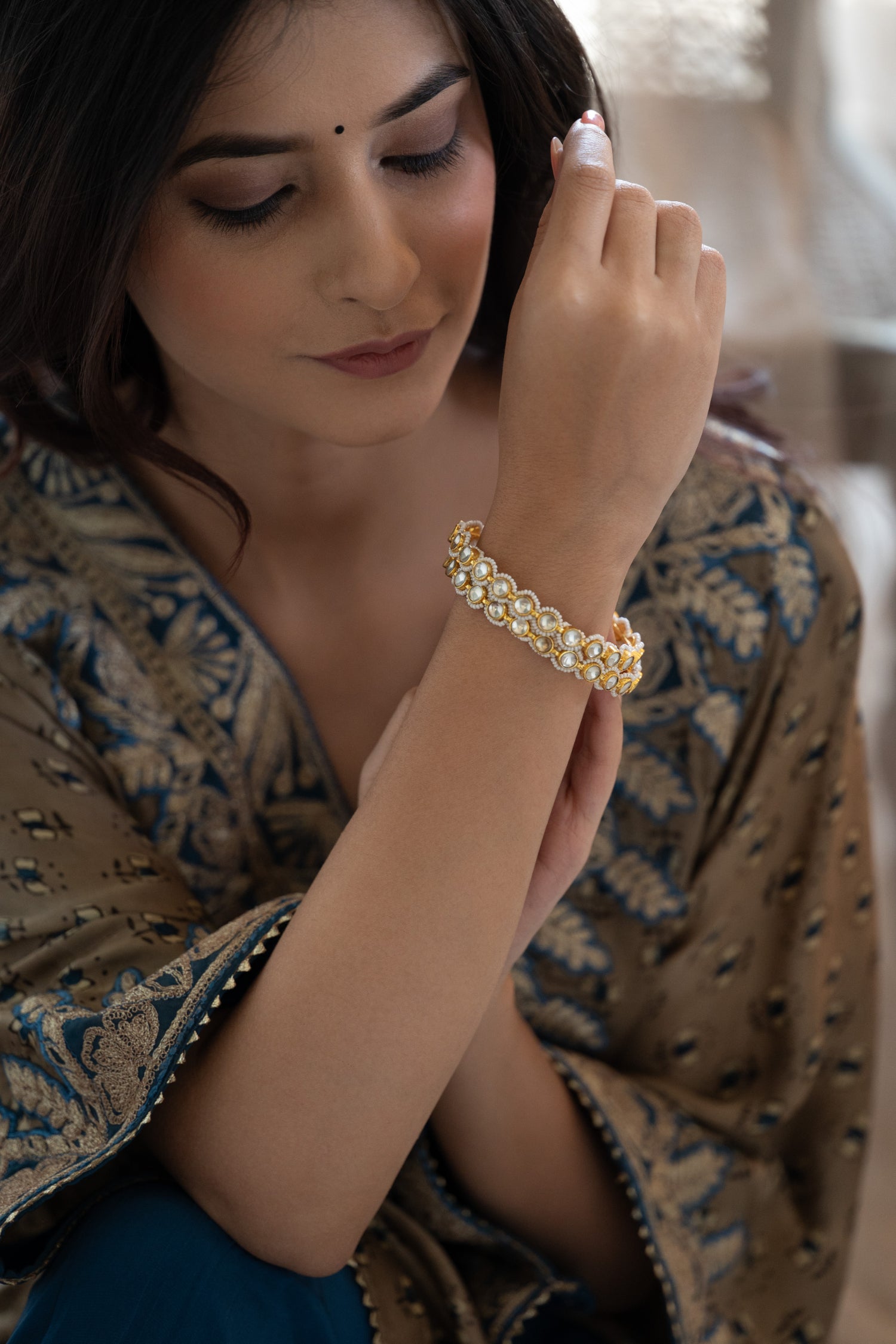Ramisa Kundan Bangles - Set Of 2