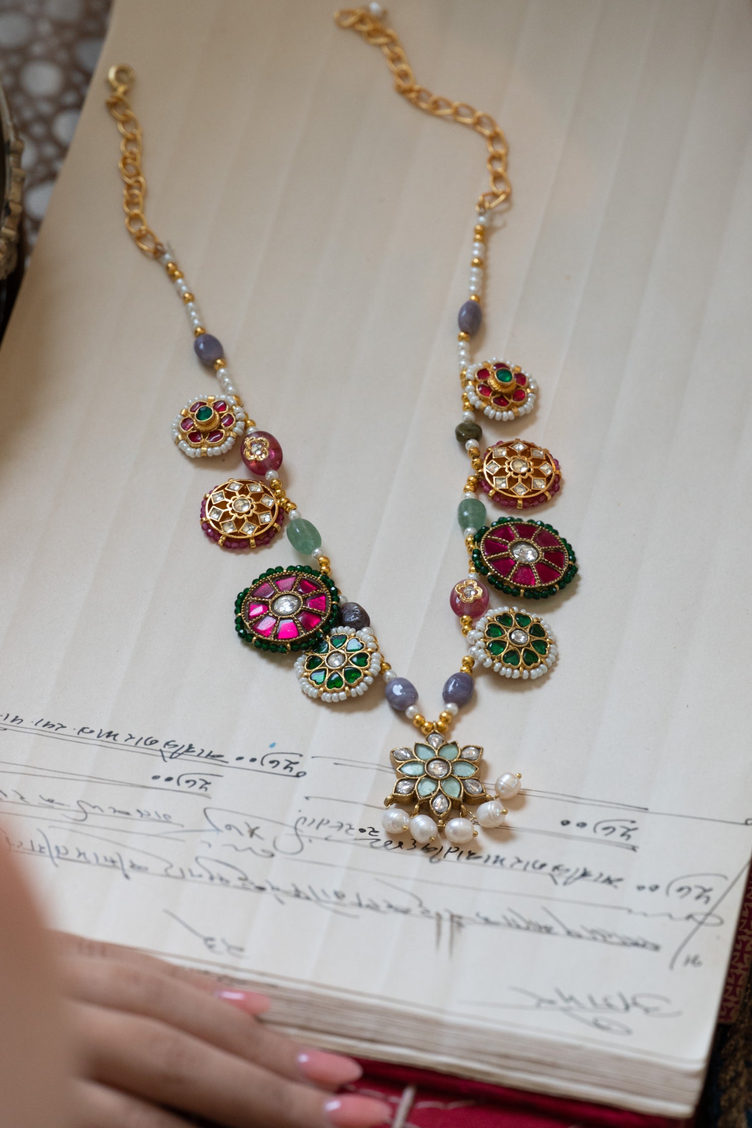 Asra Multicolored Kundan Necklace