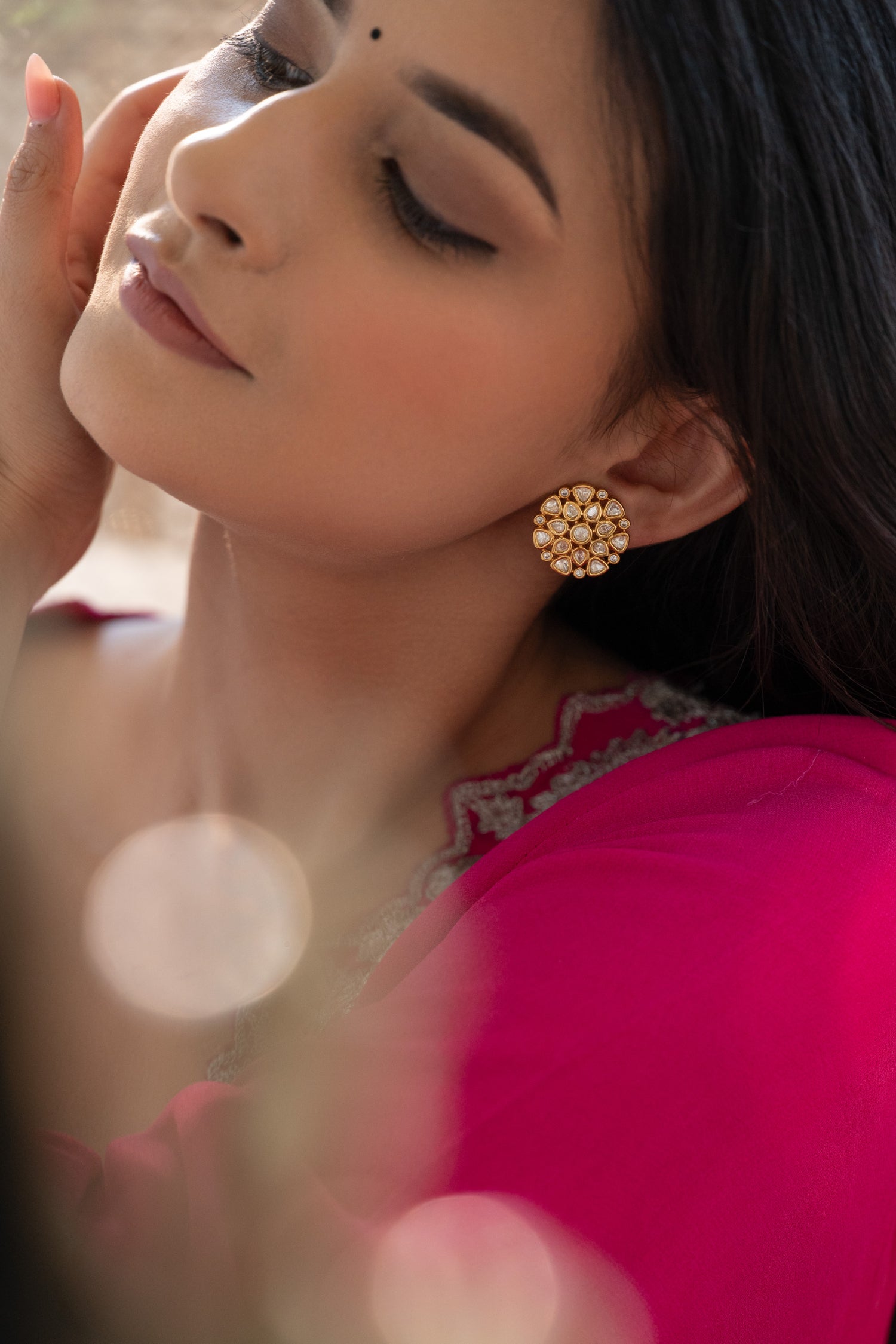 Ruhee Polki Studs