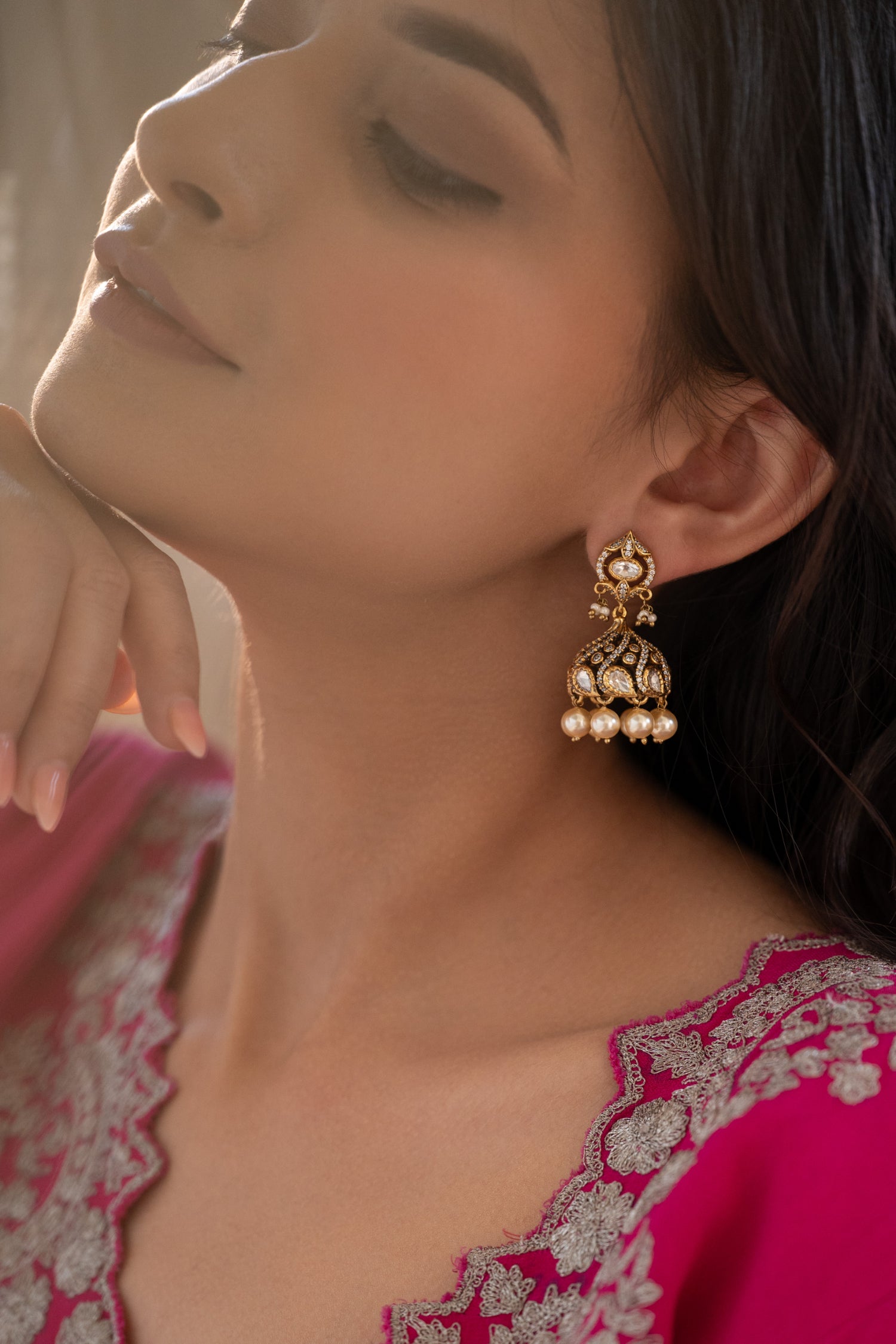 Nyra Polki Jhumka Earrings