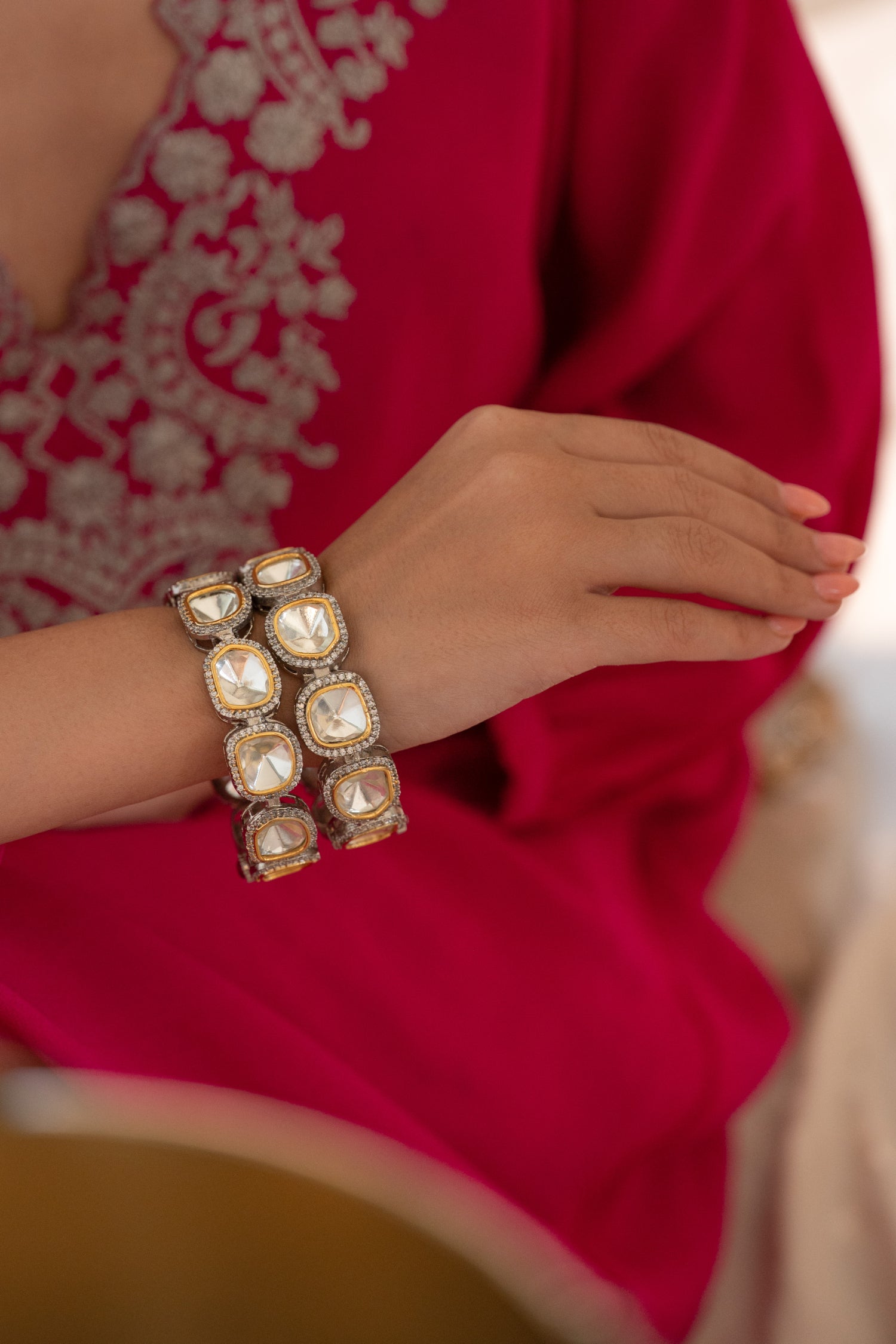 Ramika Polki Bangles - Set of 2