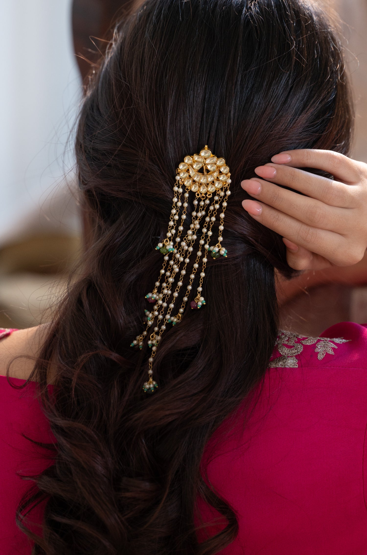 Enayat Kundan Braid Pin