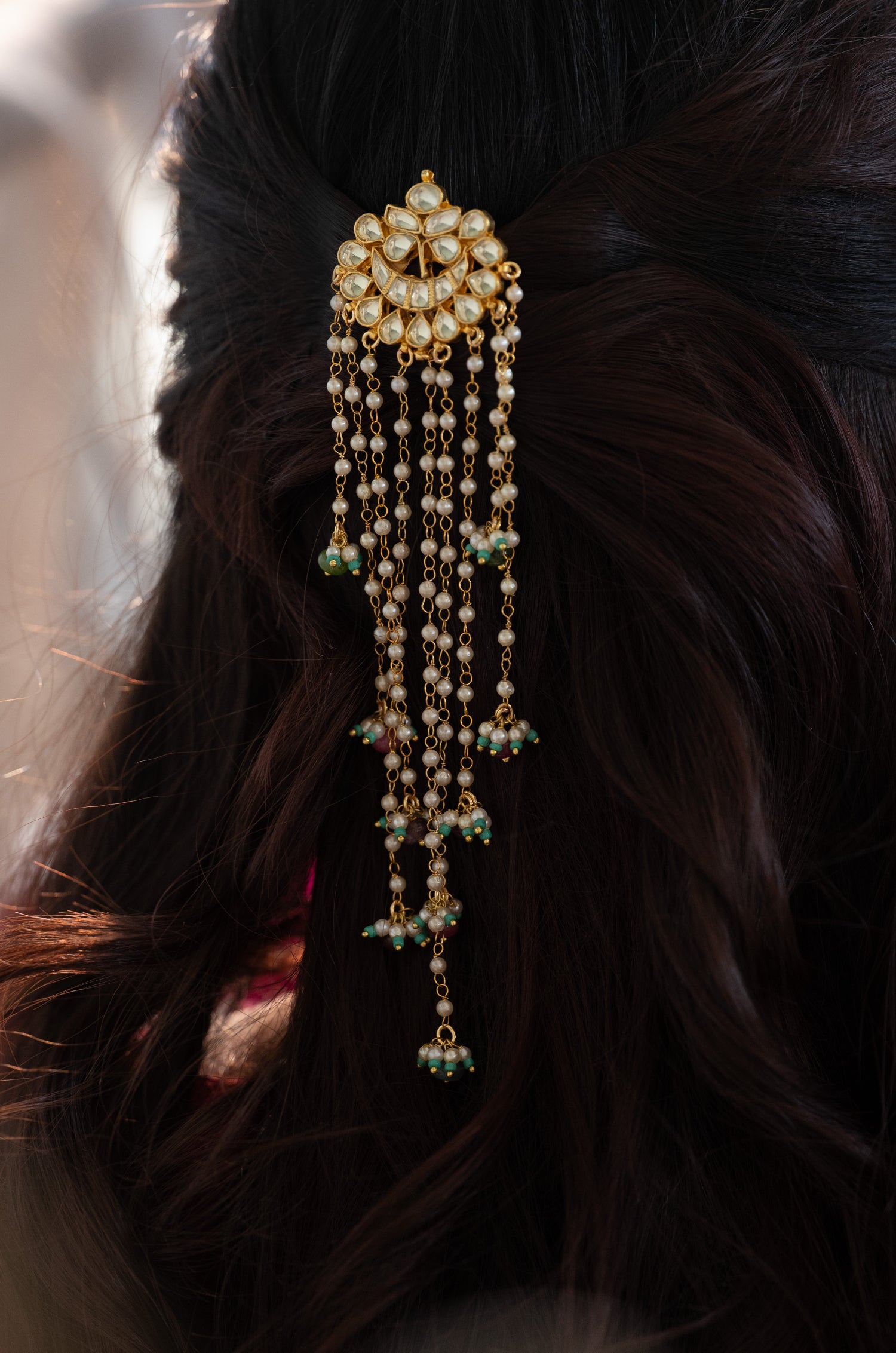 Enayat Kundan Braid Pin