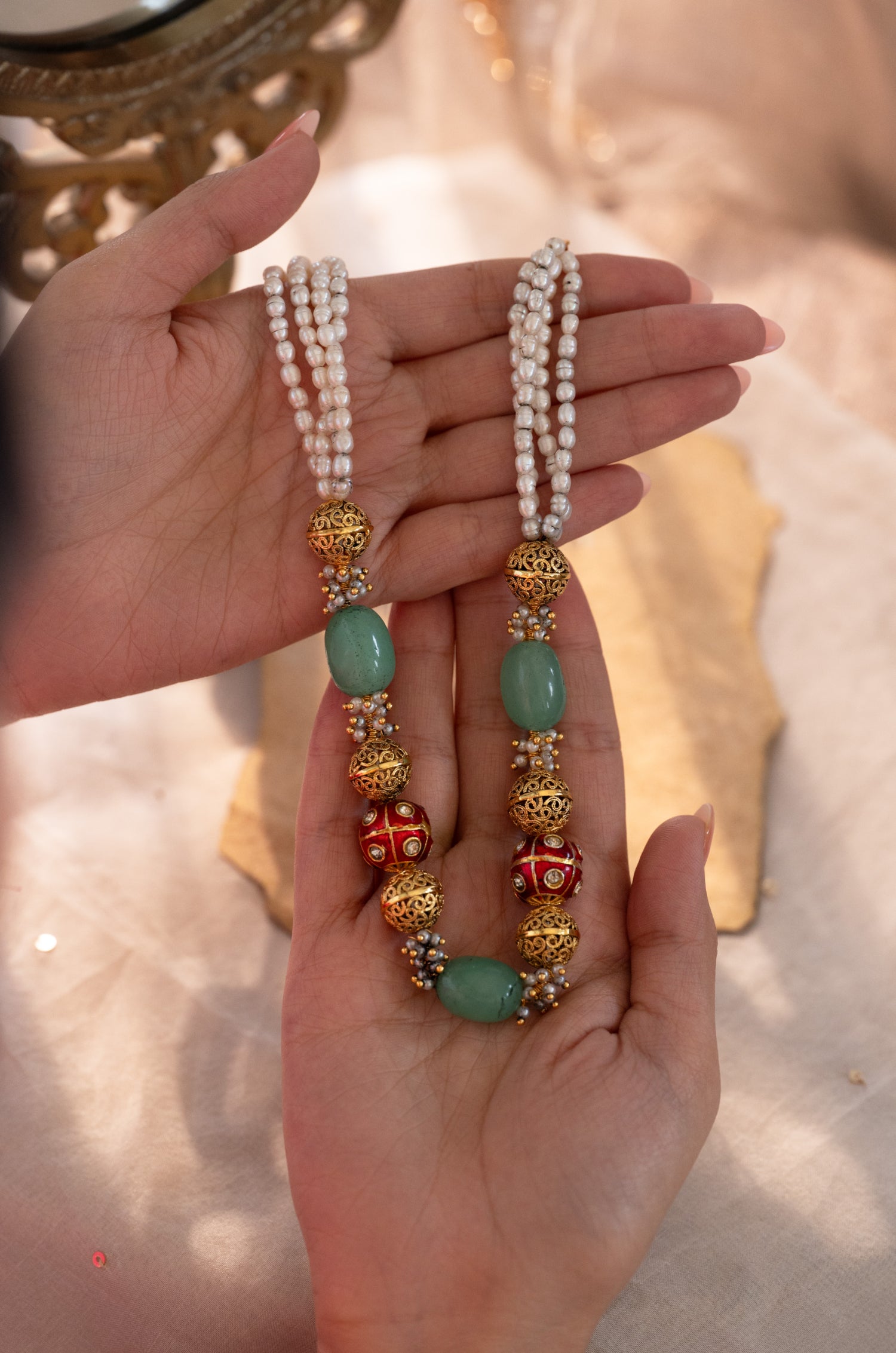 Kaviska Multicolored Pearl Necklace