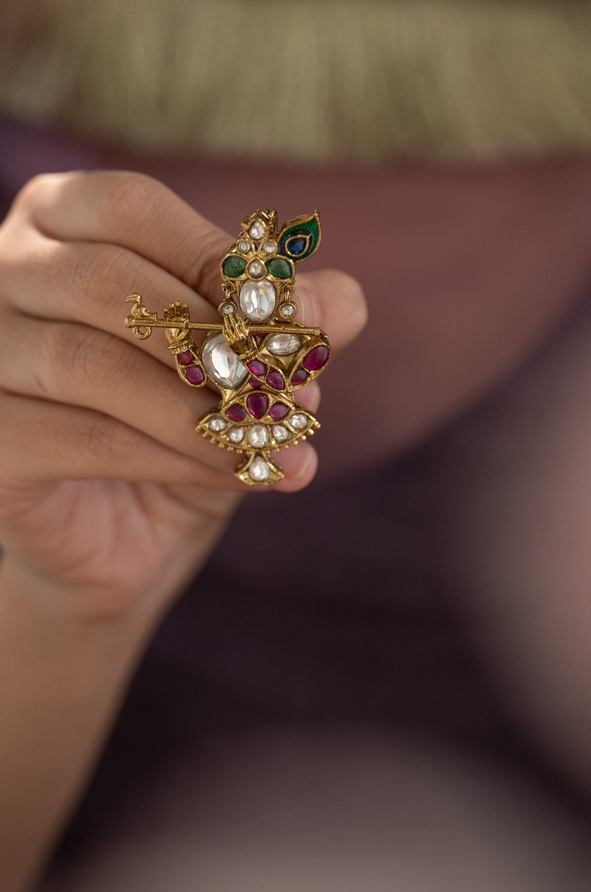 Madhav Statement Polki Brooch