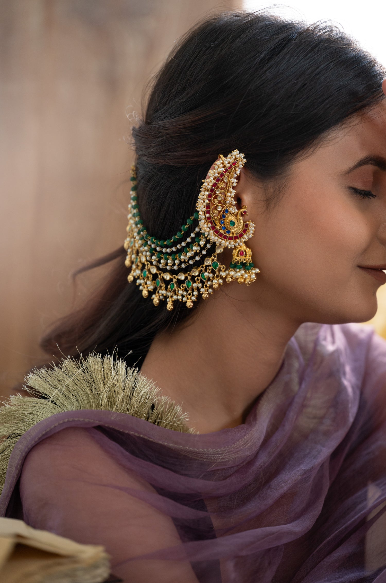 Nimisha Kundan Jhumka Earcuffs