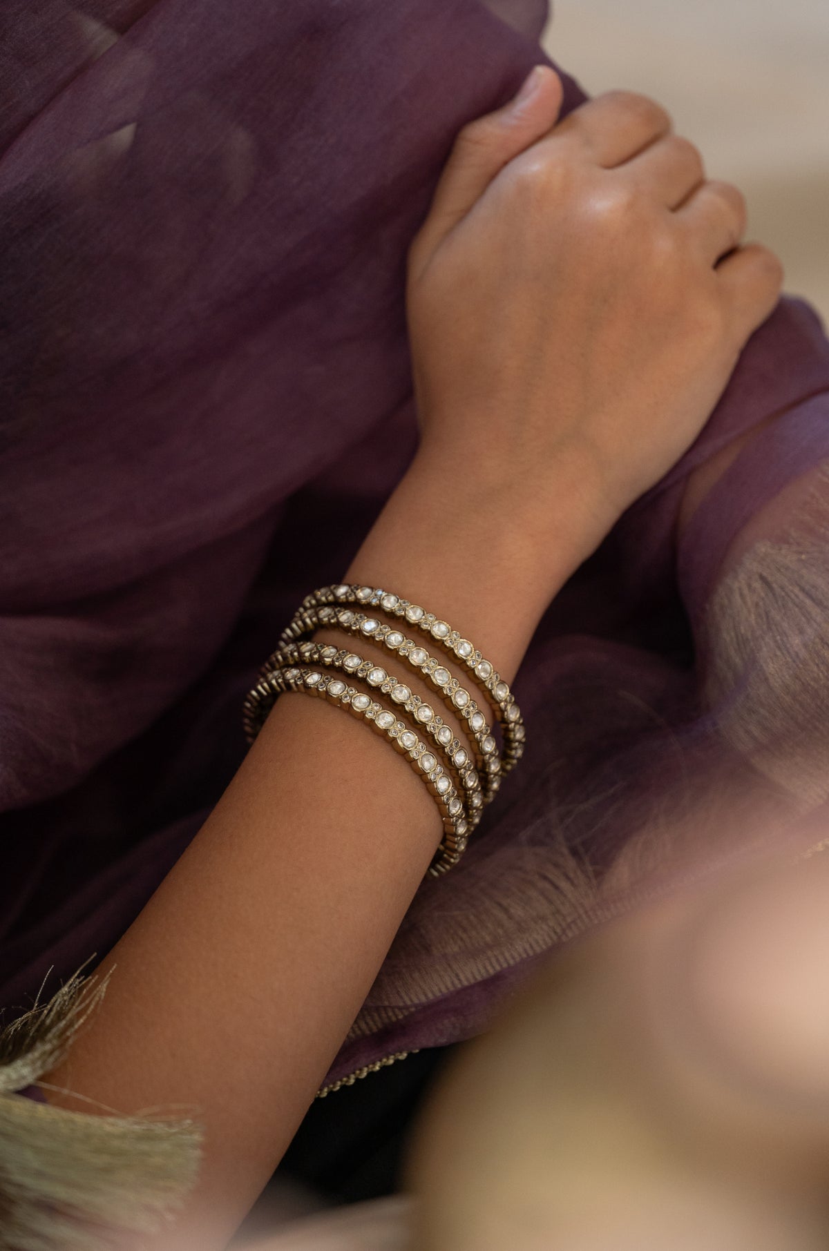 Vuhani Polki Bangles - Set of 4