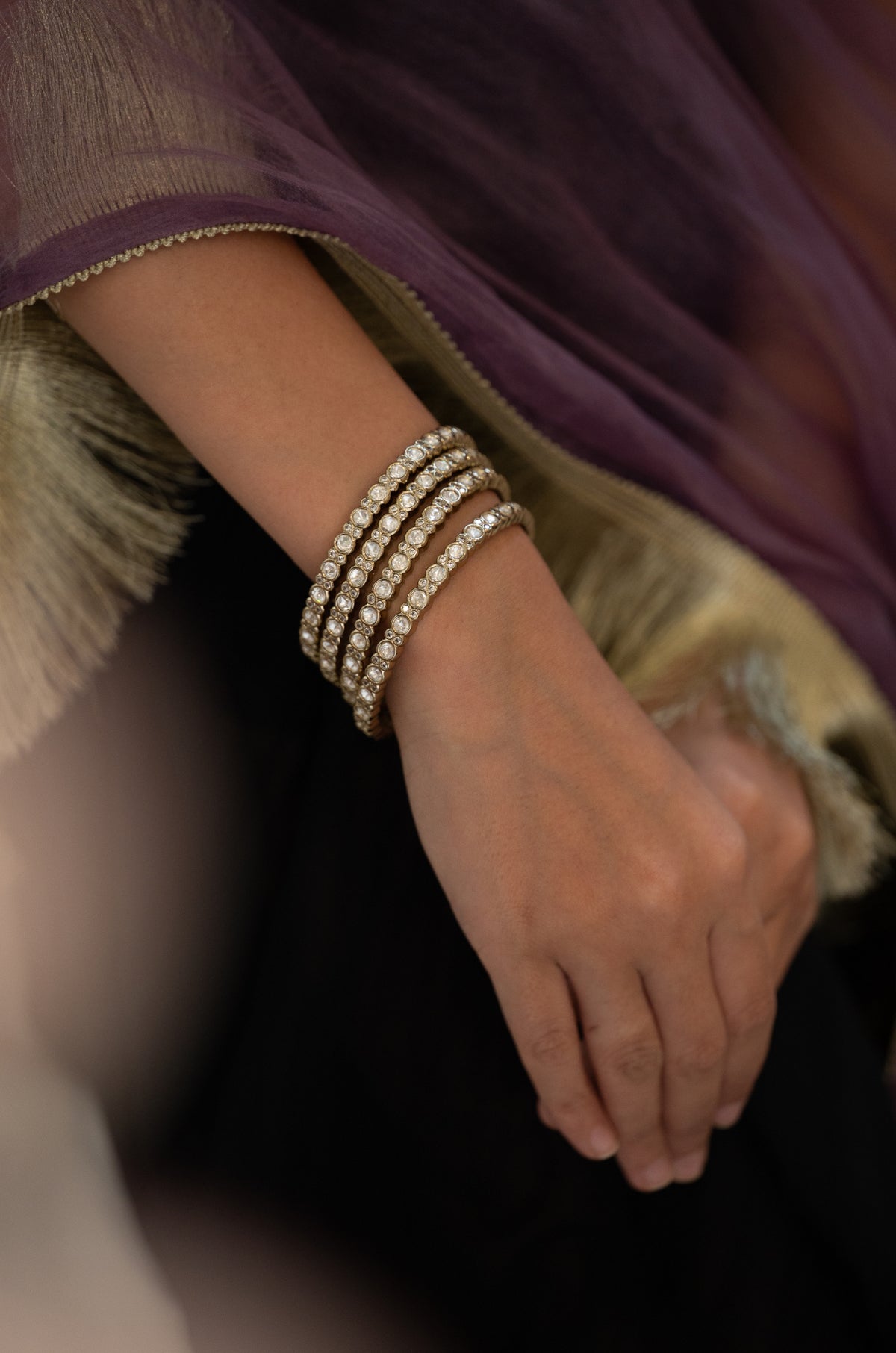 Vuhani Polki Bangles - Set of 4