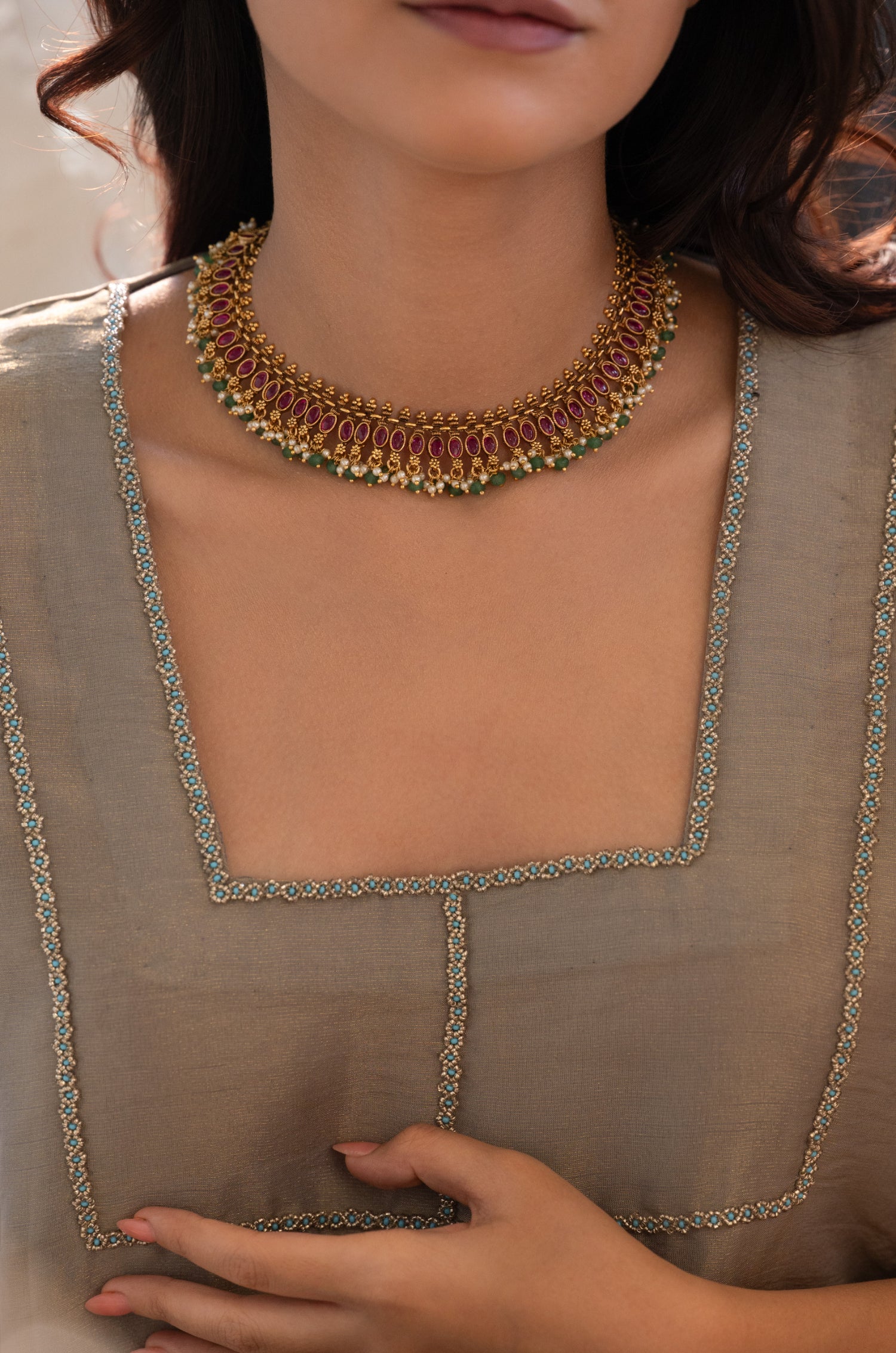 Fiyana Red Temple Choker