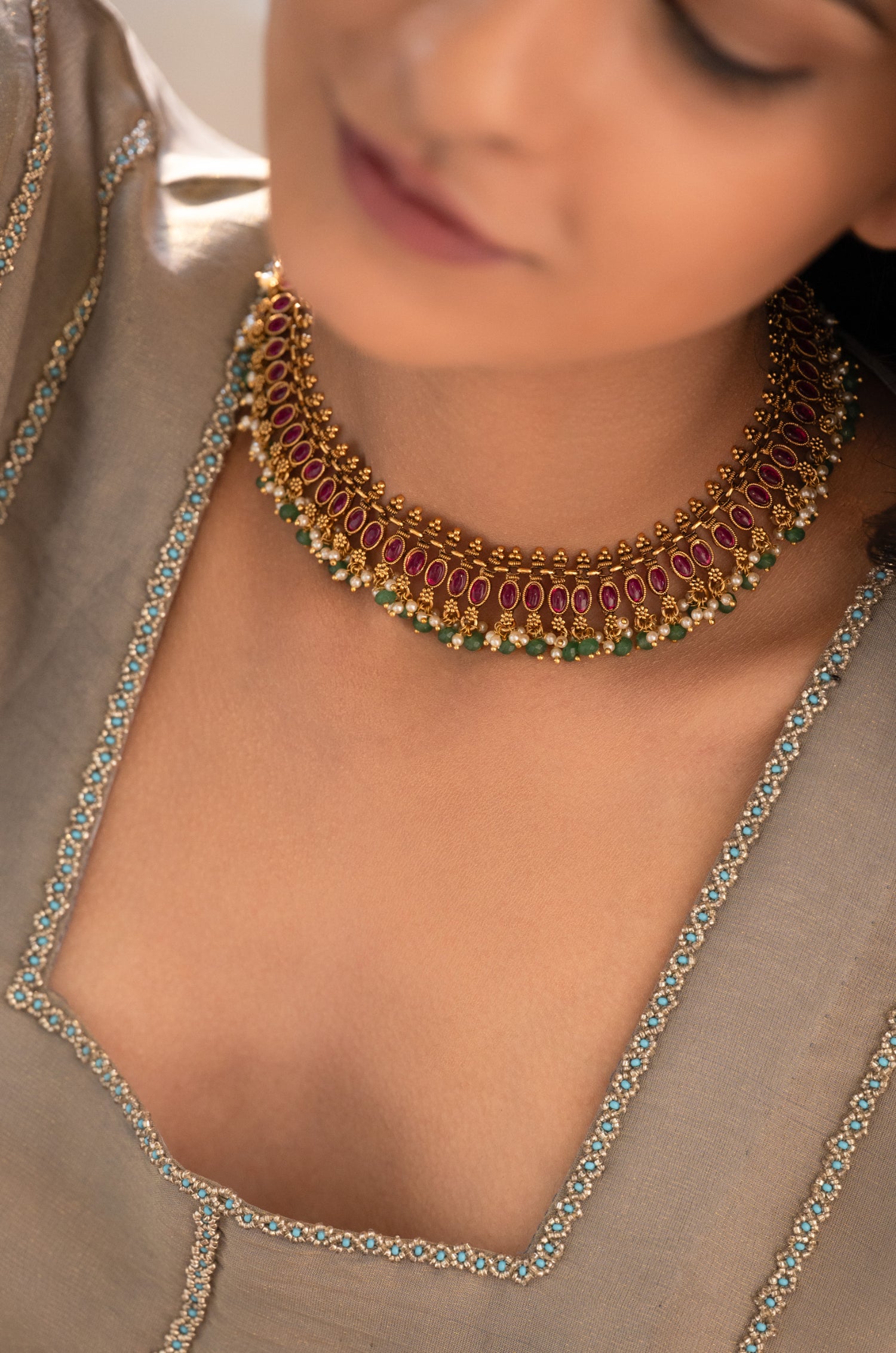 Fiyana Red Temple Choker