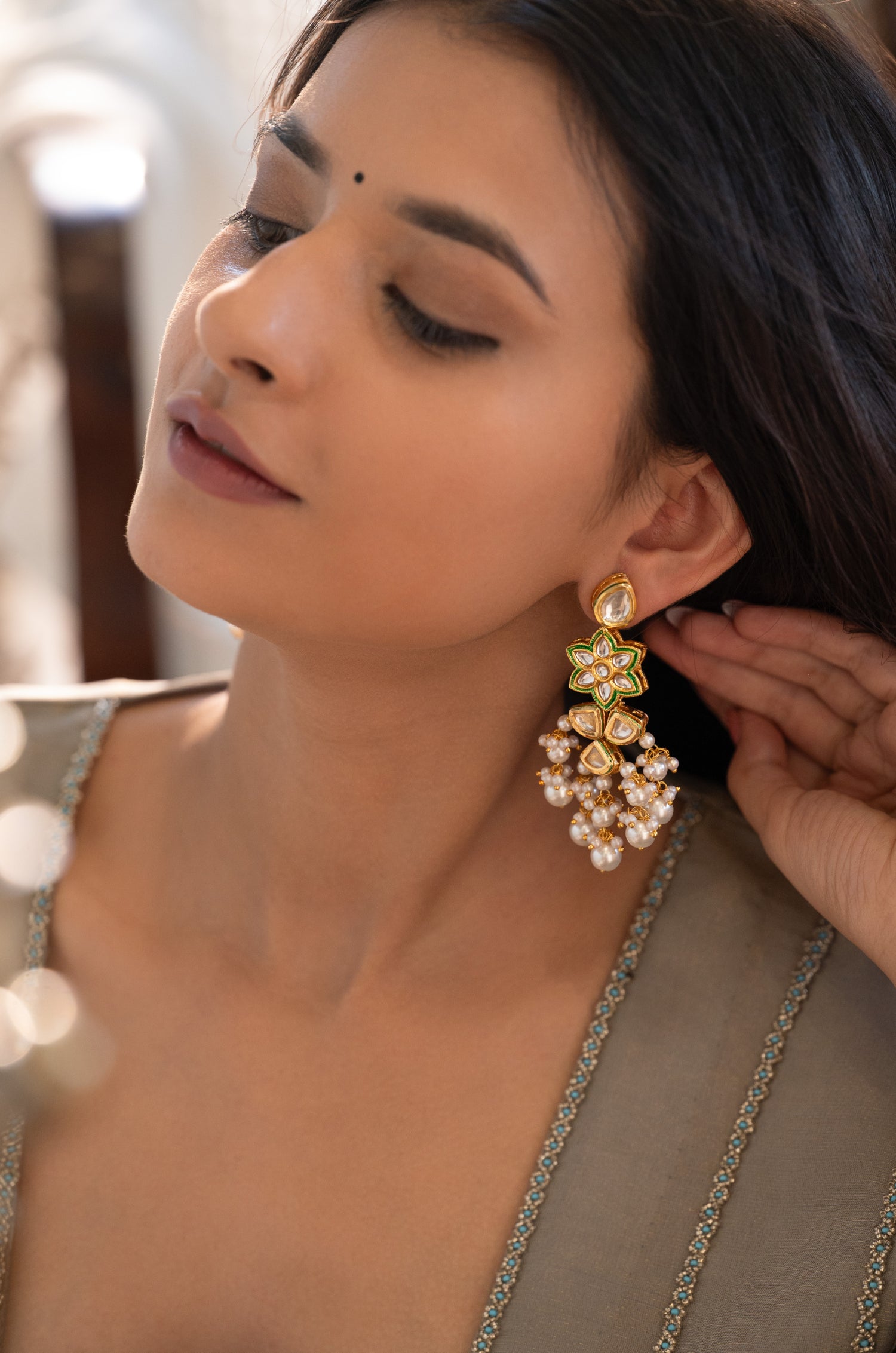 Yuvika Kundan Earrings