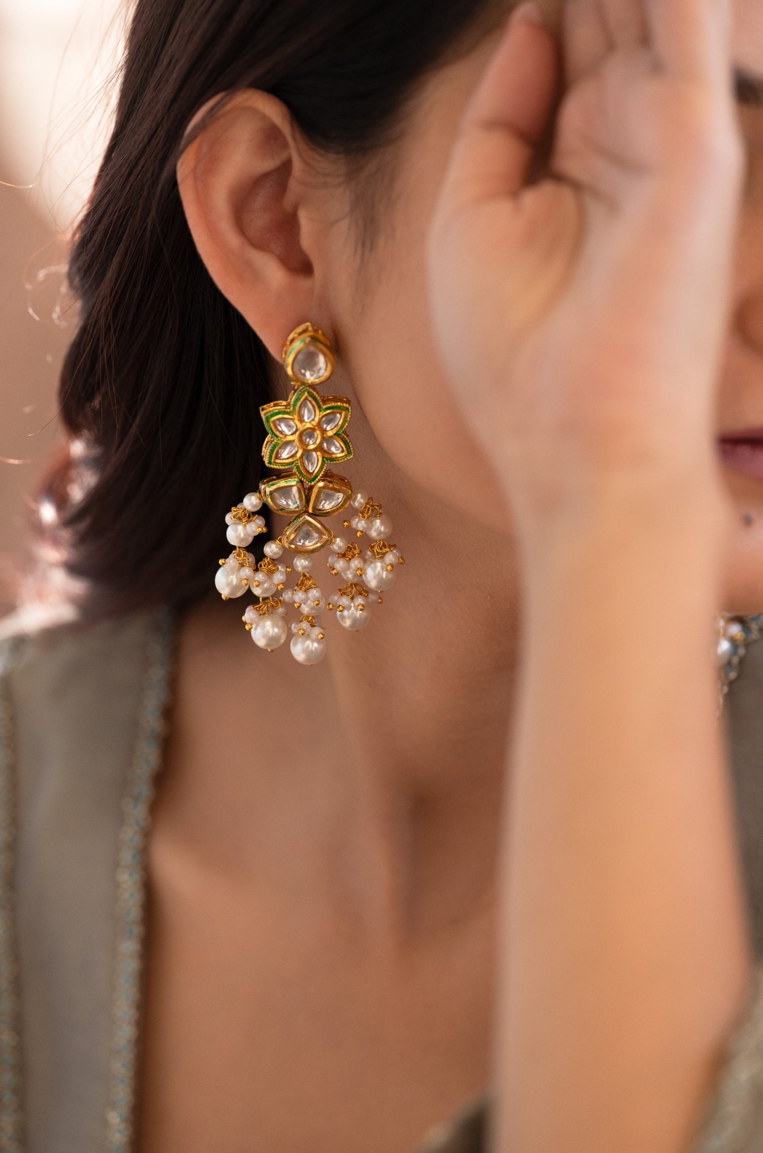 Yuvika Kundan Earrings
