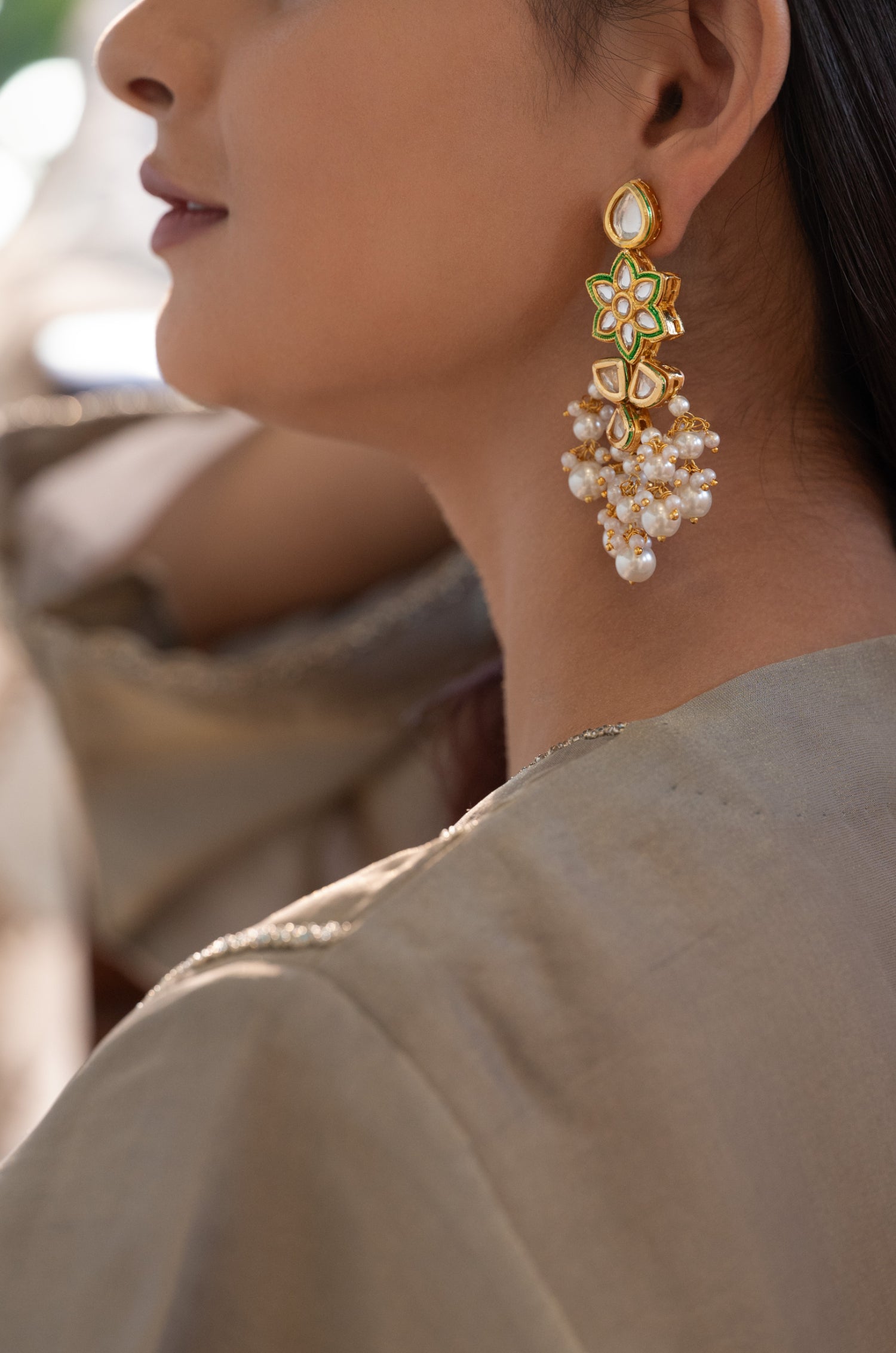 Yuvika Kundan Earrings