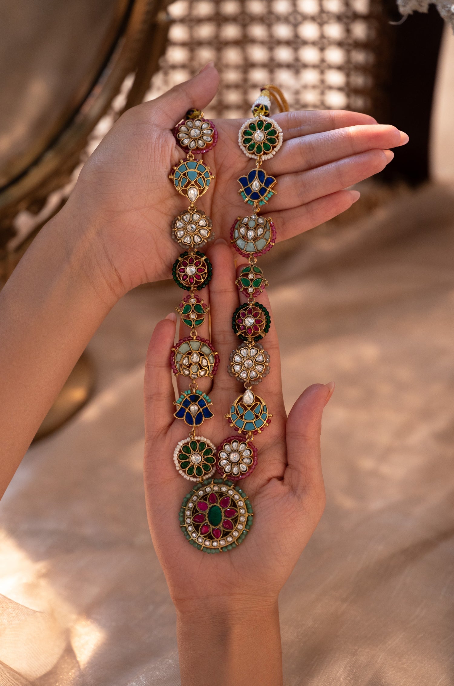 Shreashi Multicolored Kundan Necklace