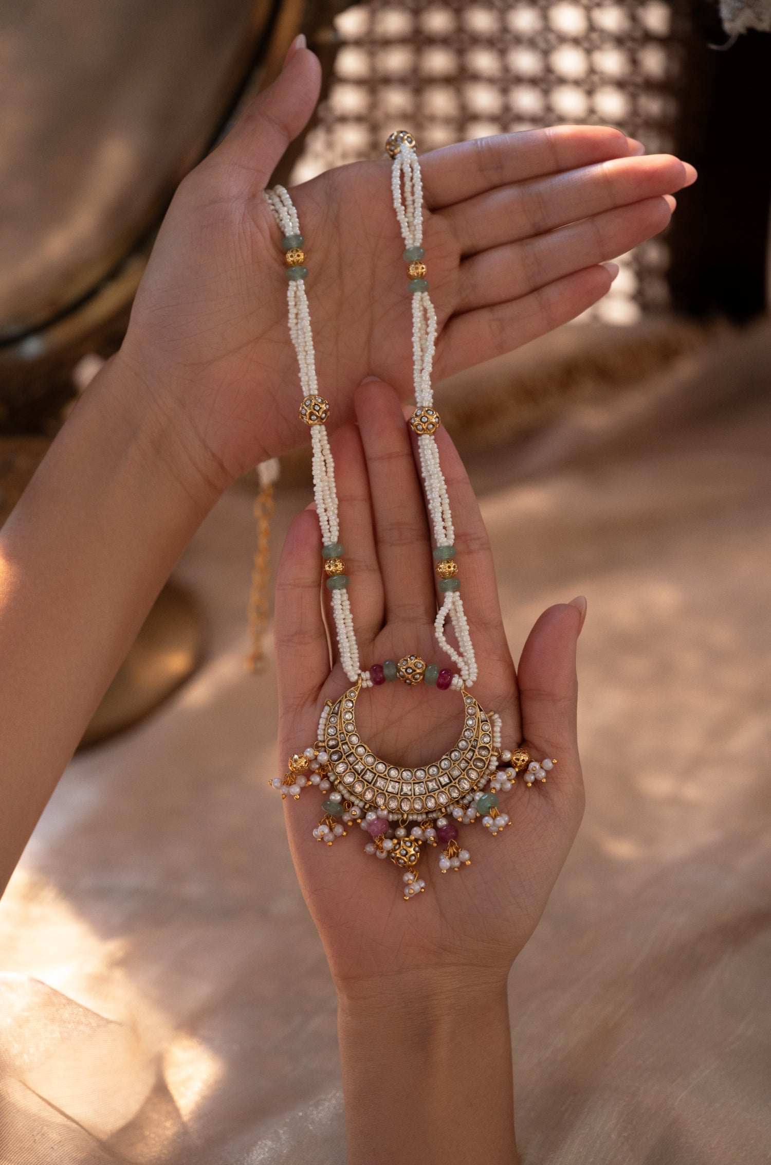 Samaina Multicolored Polki Necklace