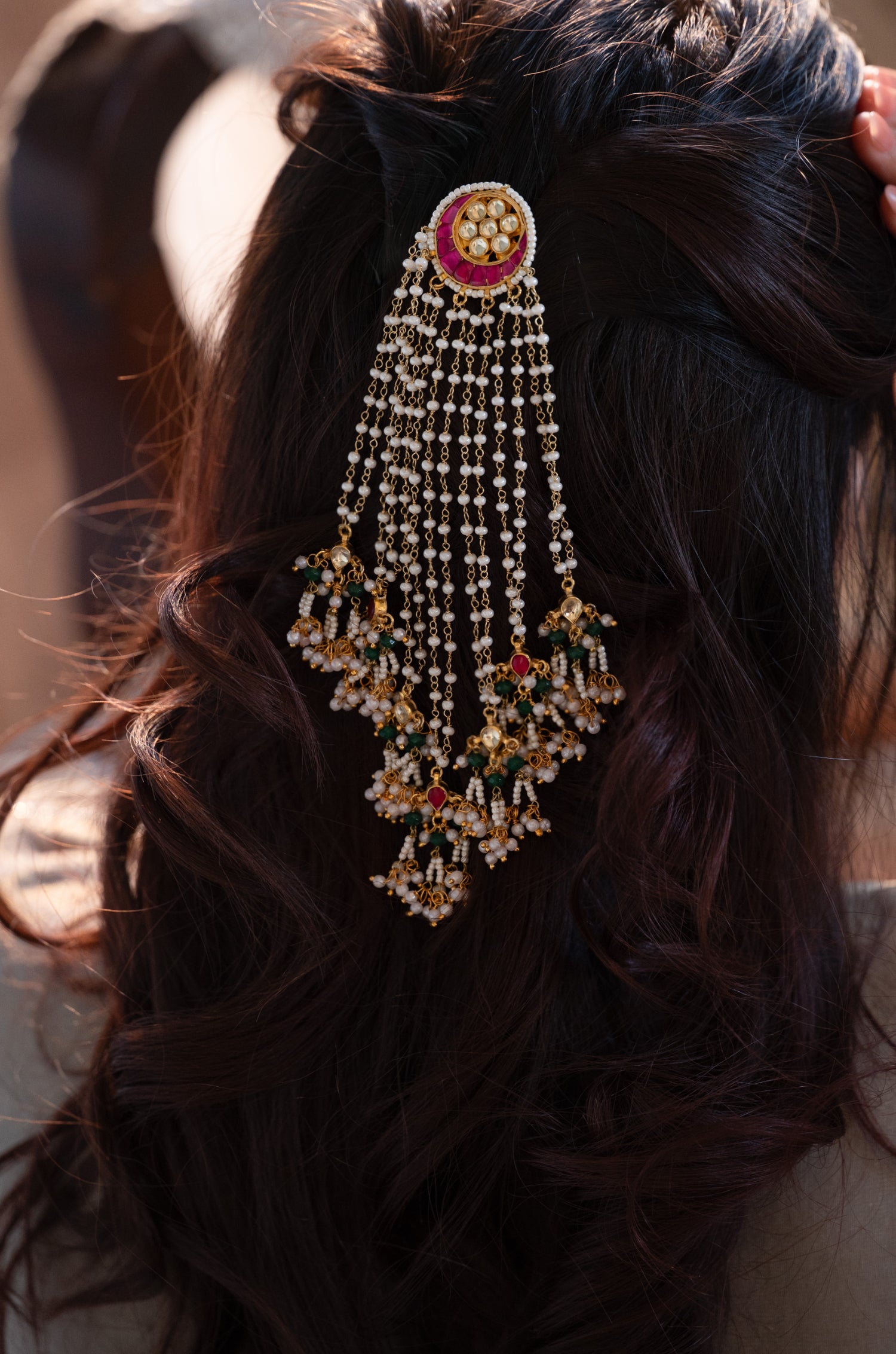 Mihika Kundan Braid Pin