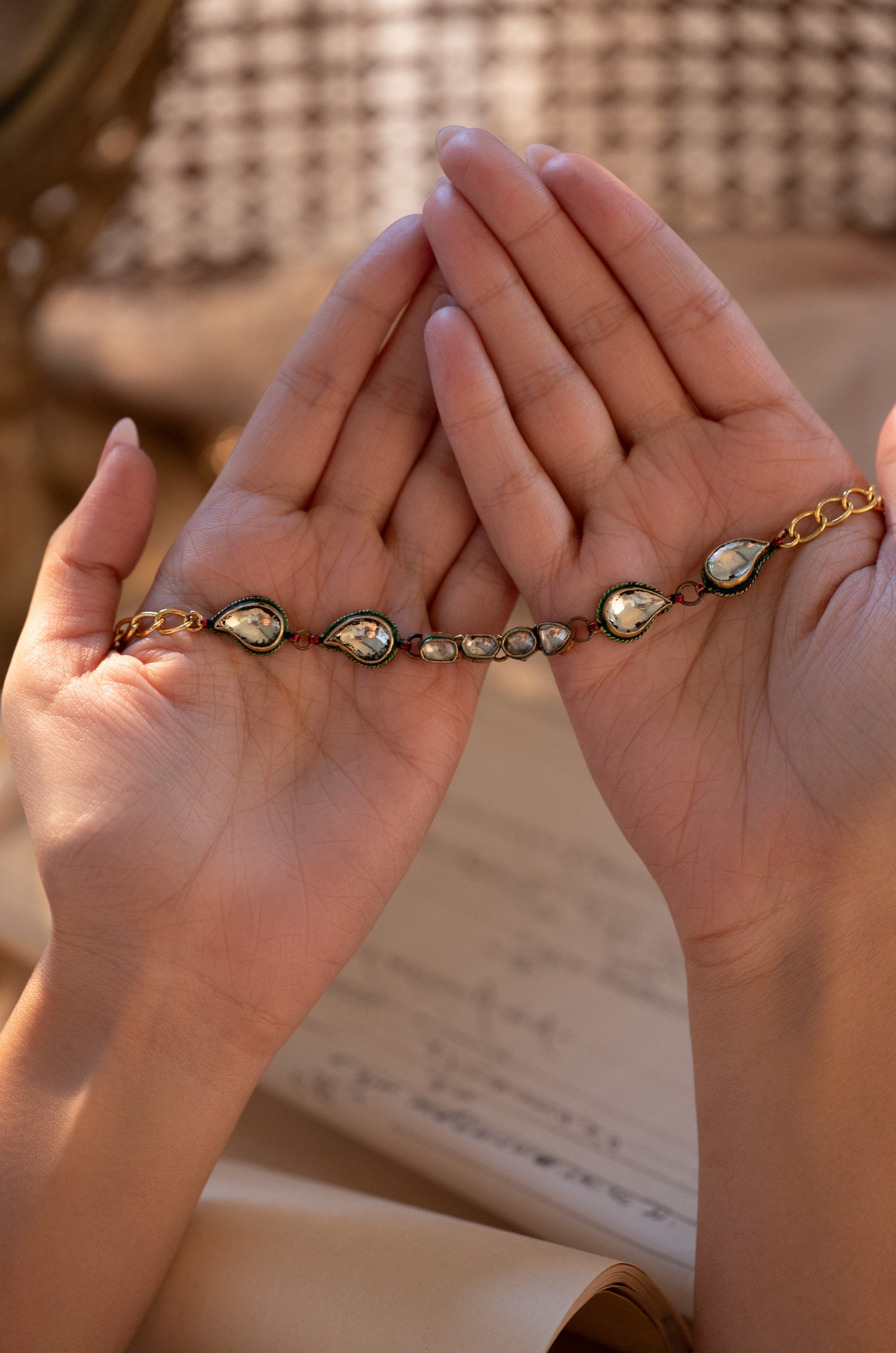 Nairavi Kundan Bracelet