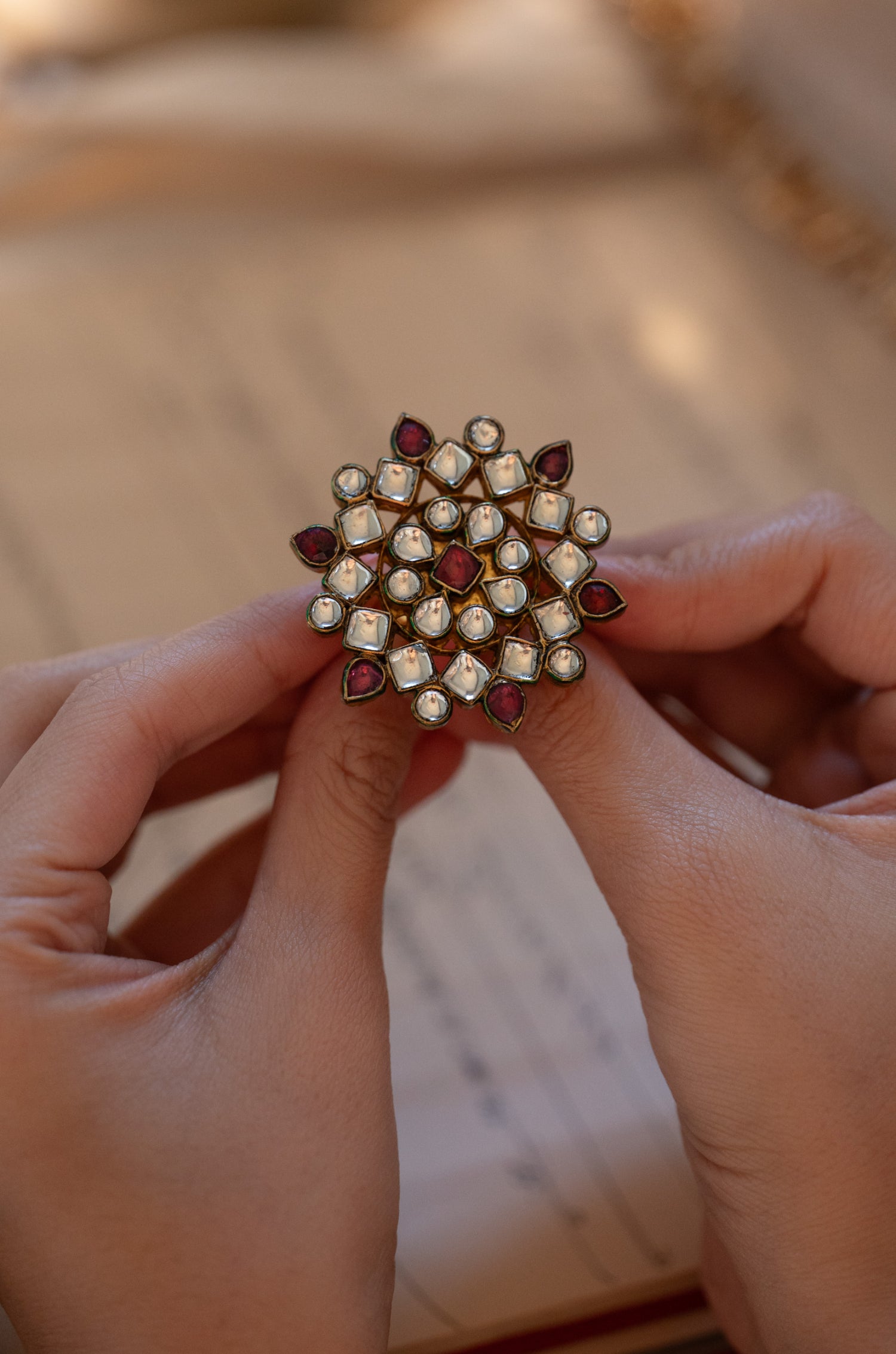 Oorvi Kundan Ring