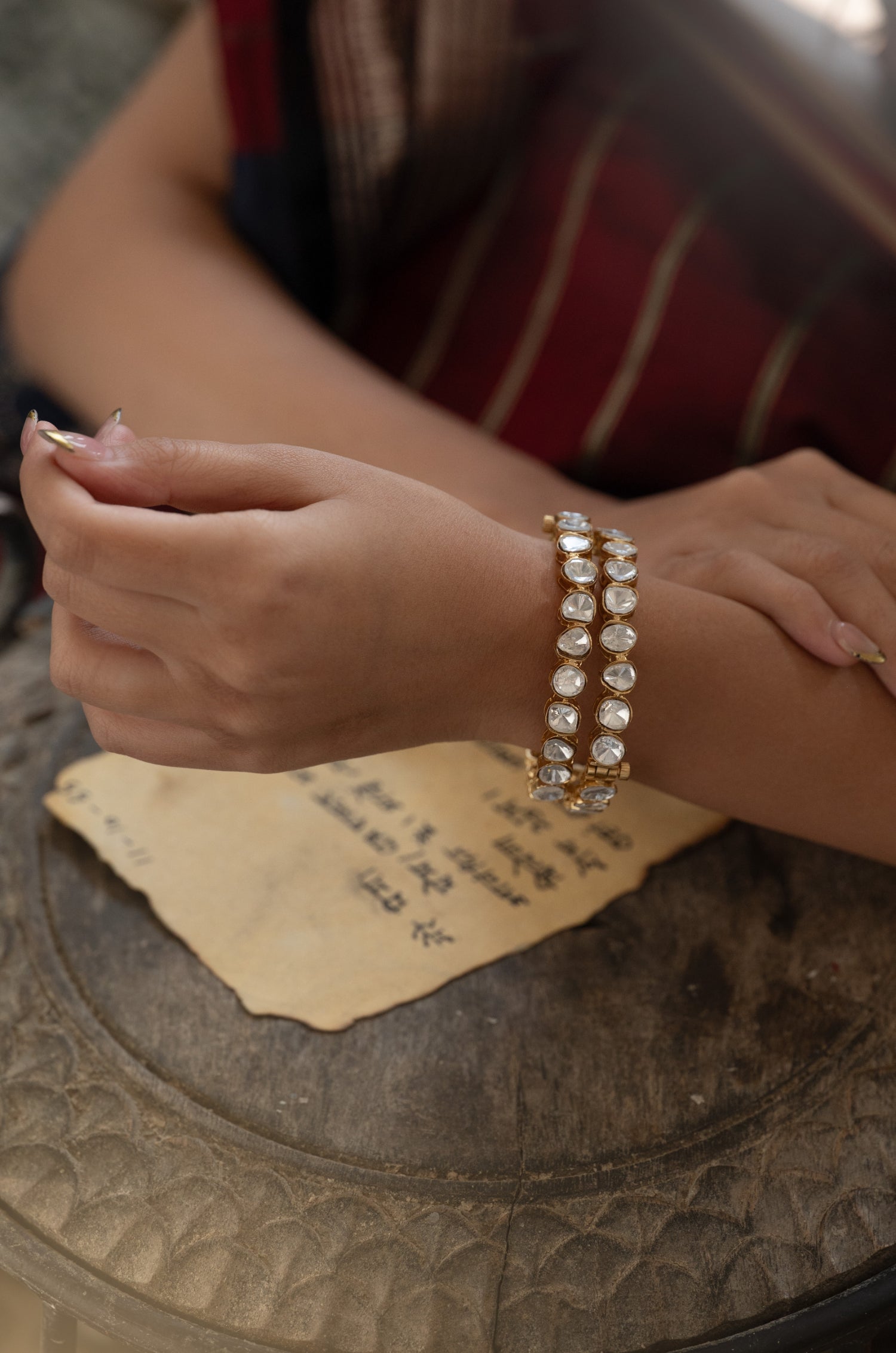 Girika Polki Bangles - Set of 2