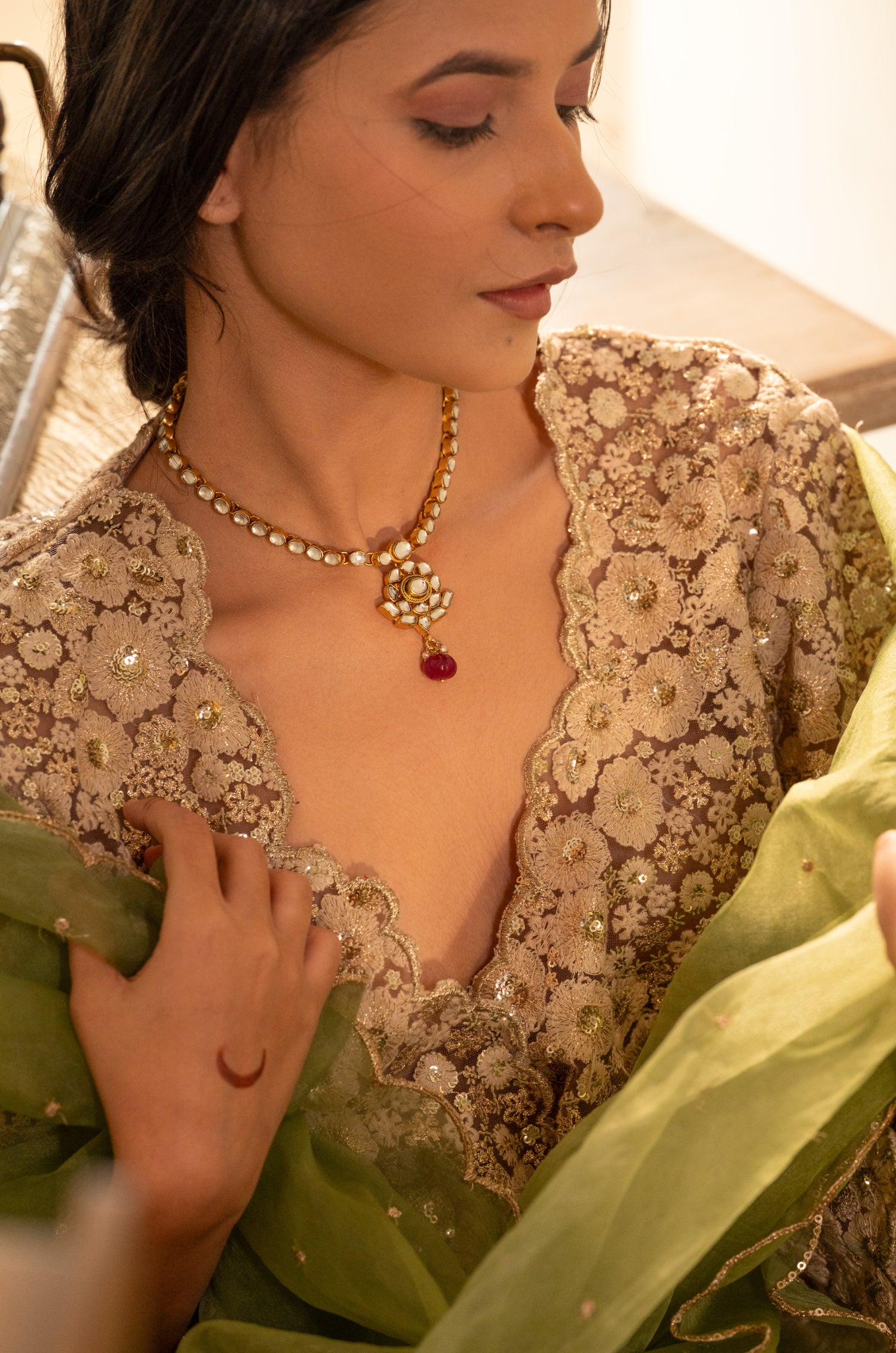 Shivaya Kundan Necklace Set