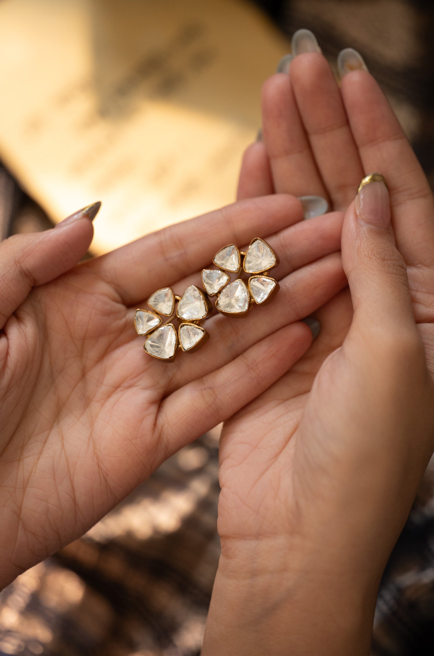 Zia Victorian Polki Studs