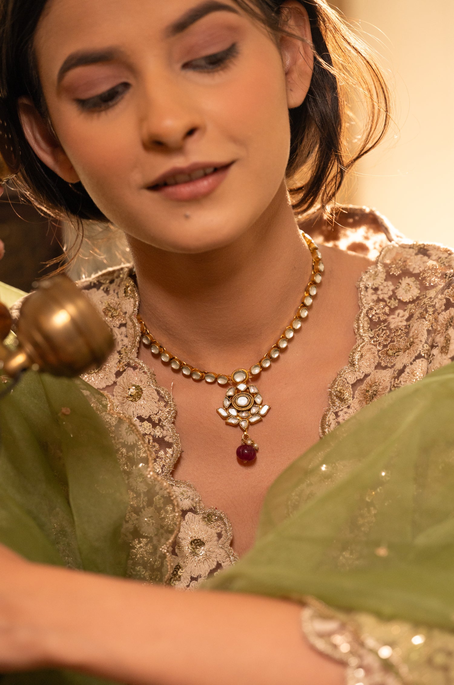 Shivaya Kundan Necklace Set