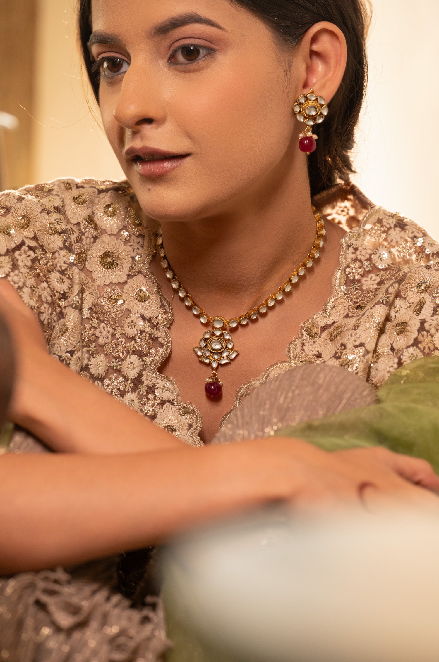 Shivaya Kundan Necklace Set