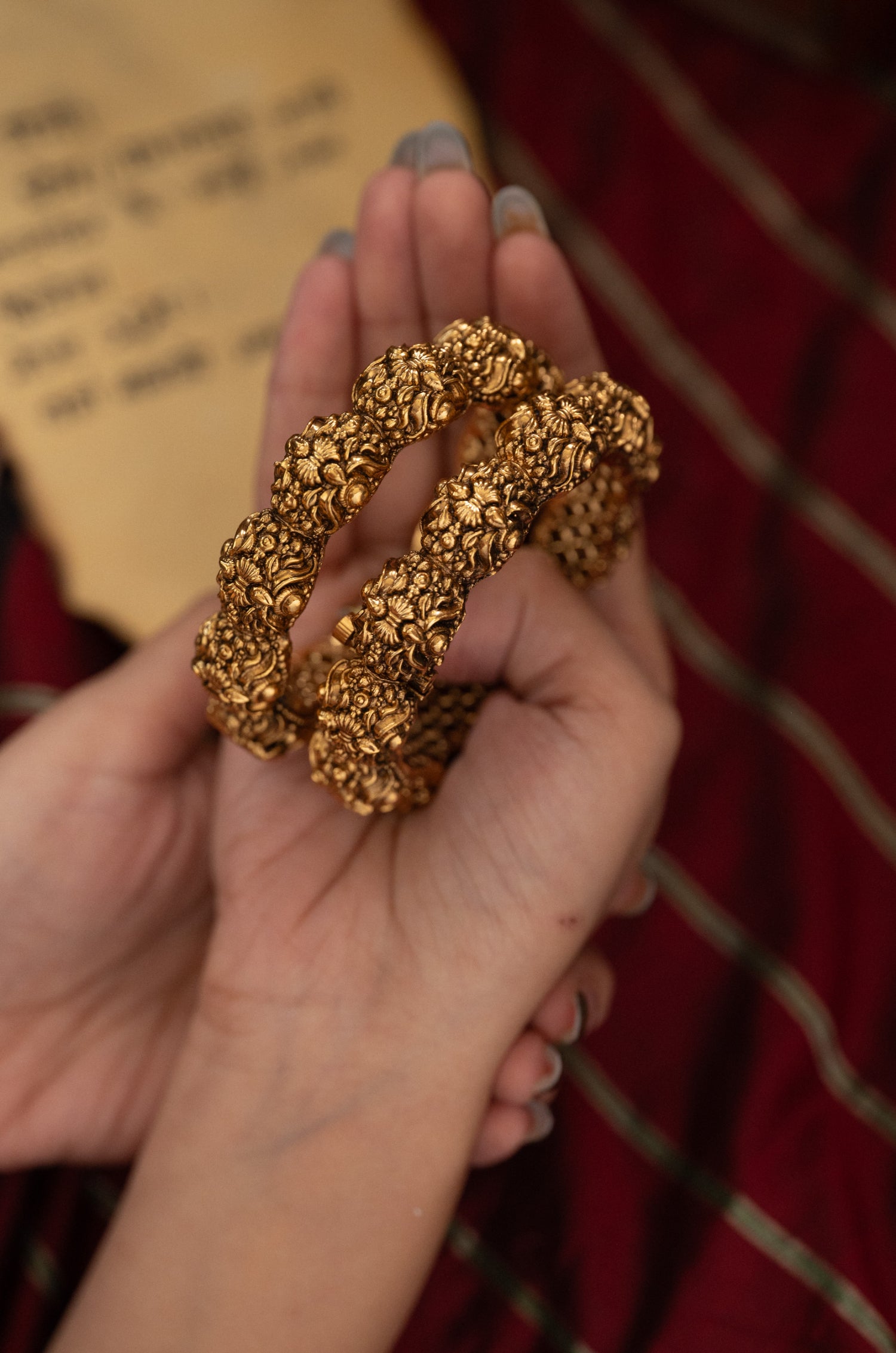 Ridhi Temple Bangles - Set of 2