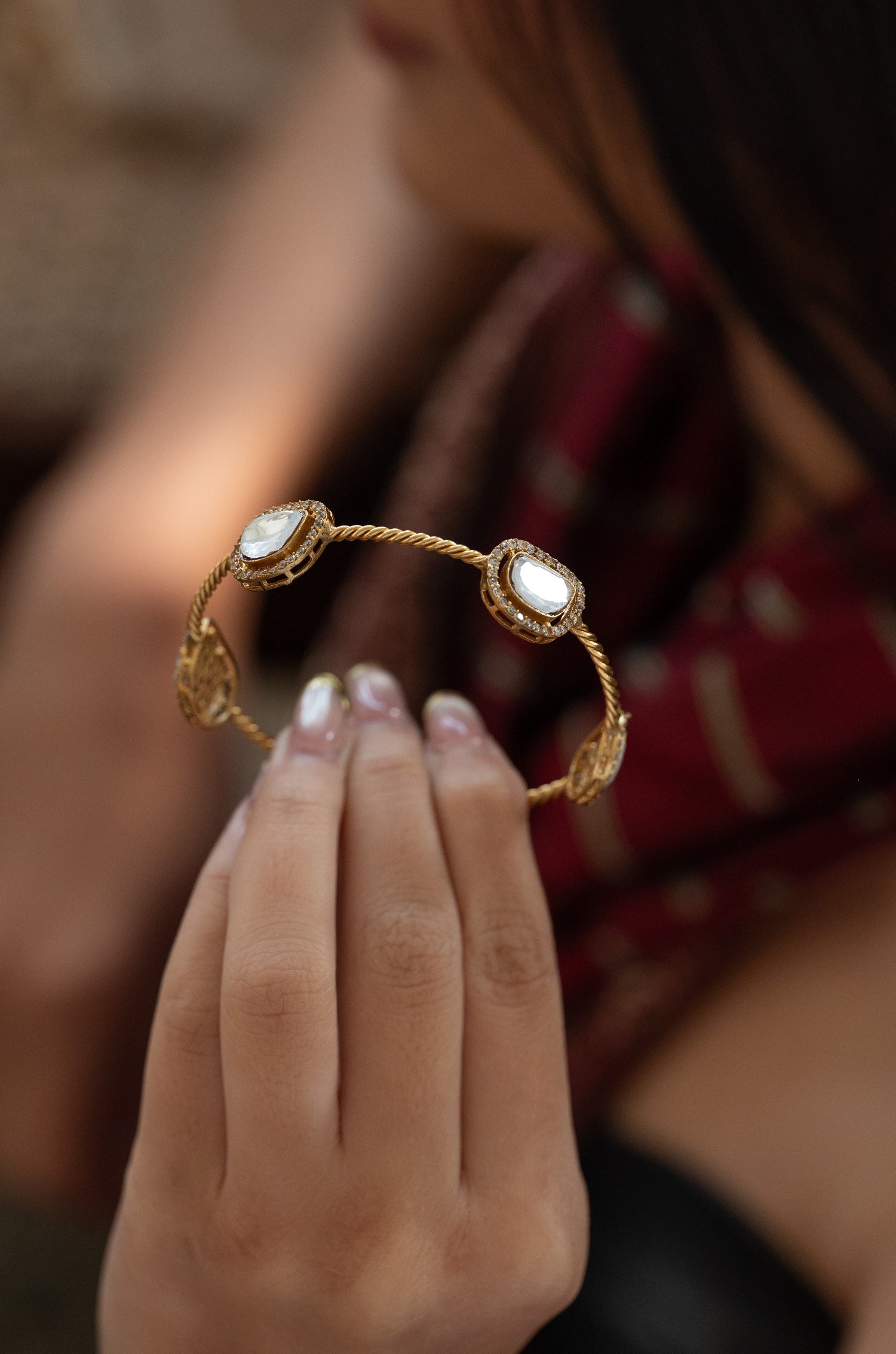 Ashleksha Polki Bangle