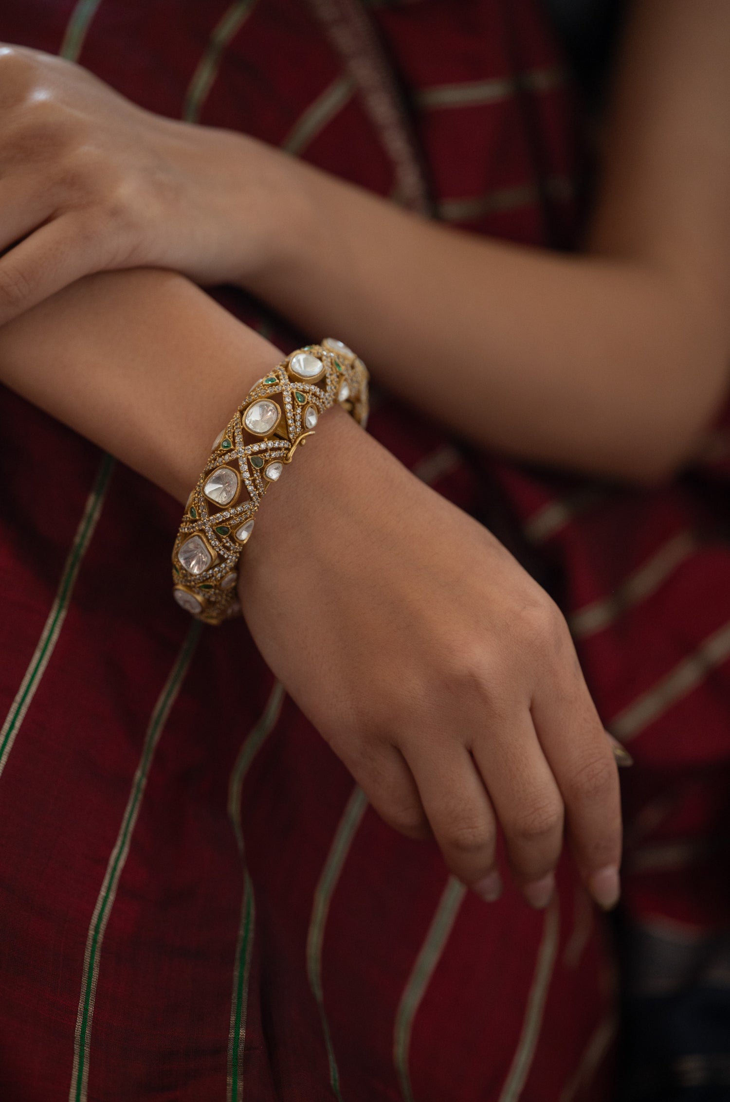Tania Victorian Polki Bangle
