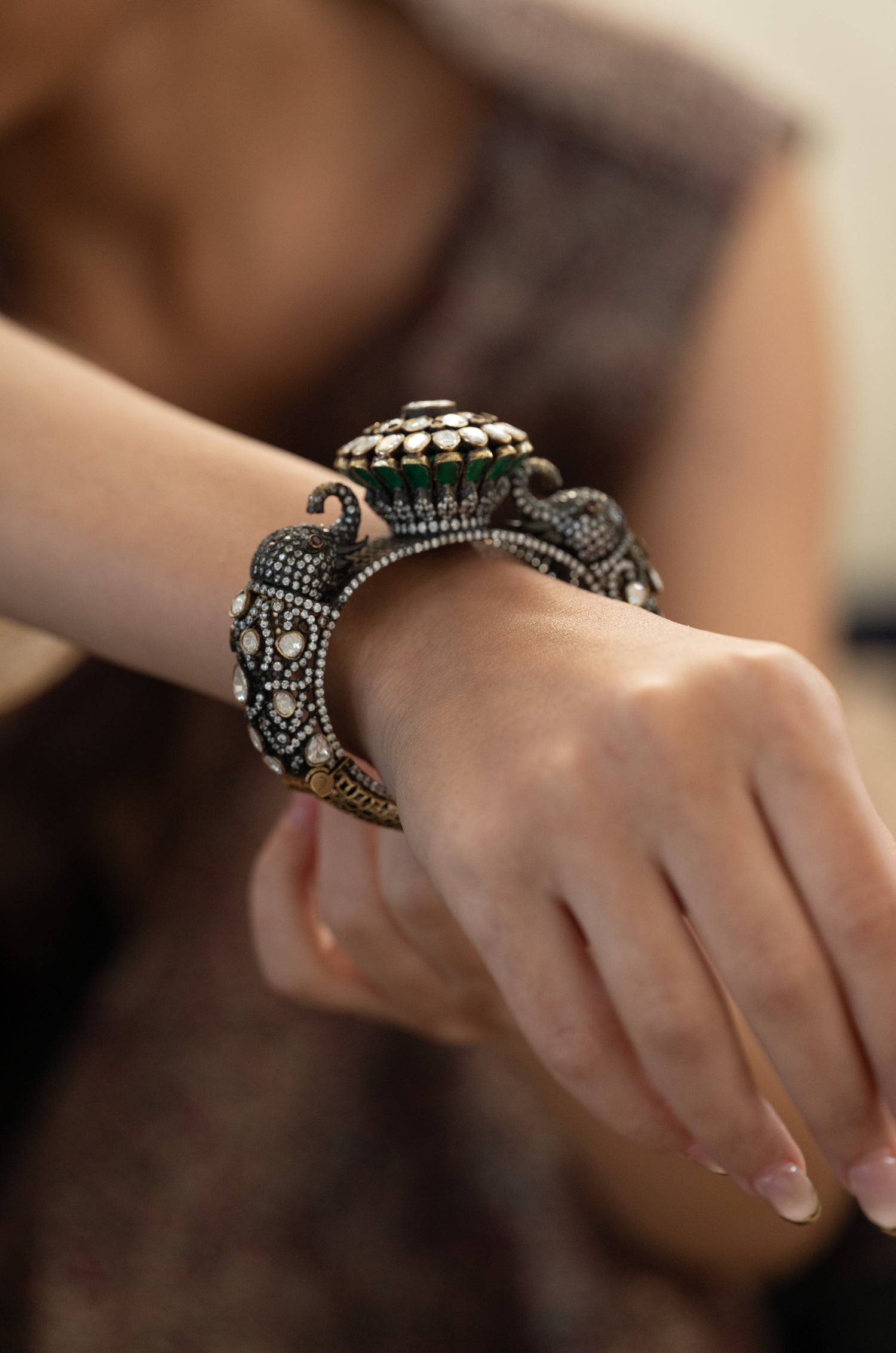 Noorie Polki Pacheli Bangle