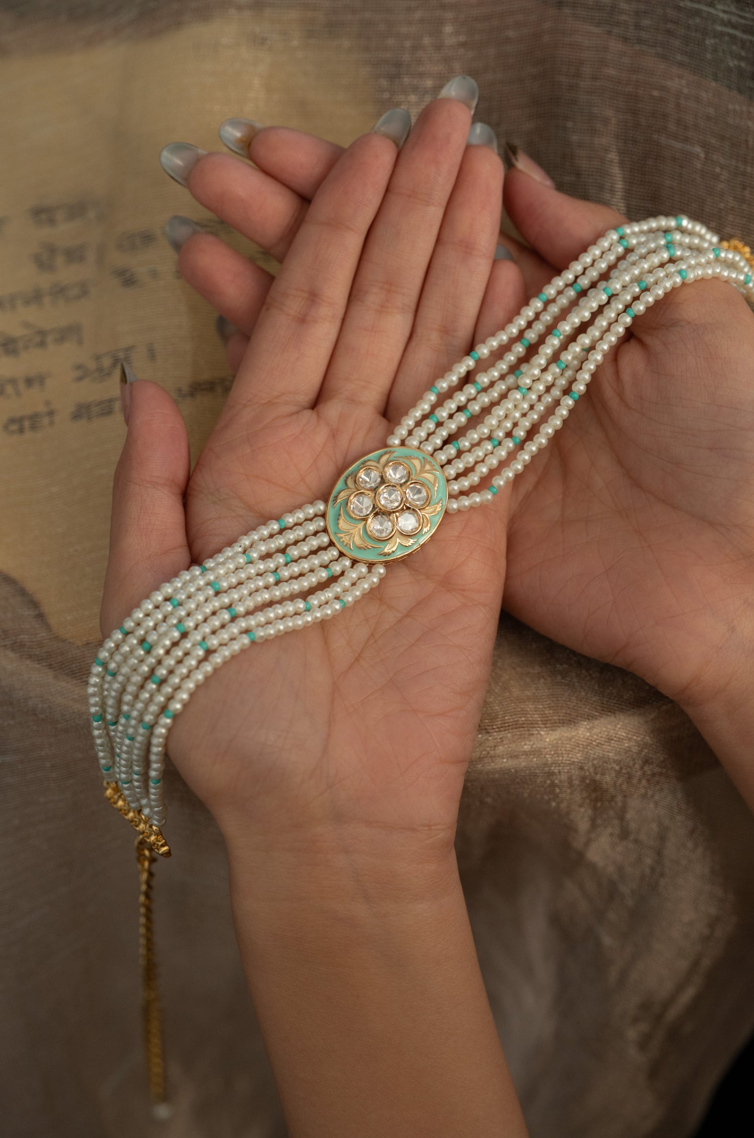 Fatima Turquoise Kundan Necklace