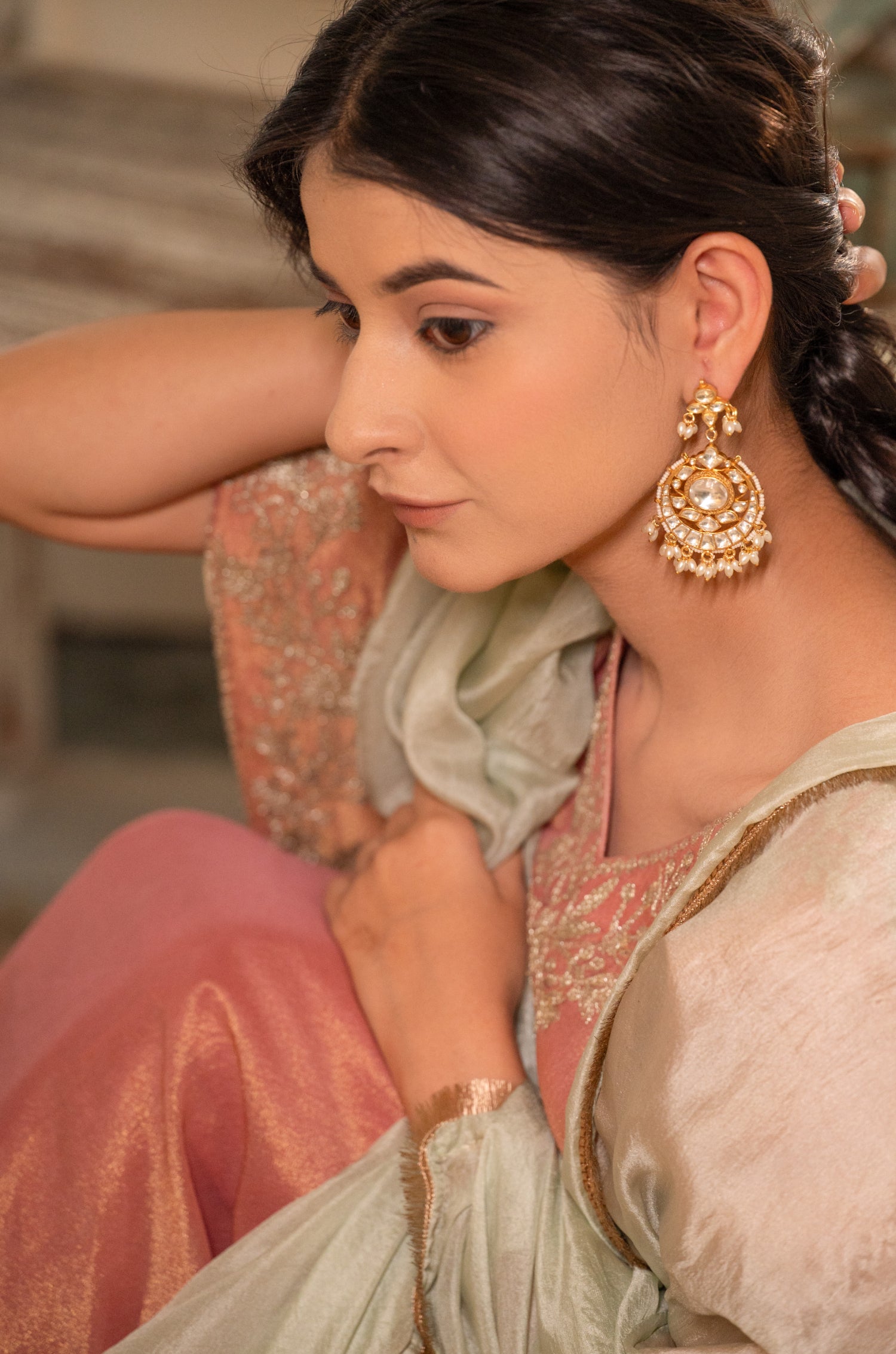 Hamsini Kundan Earrings