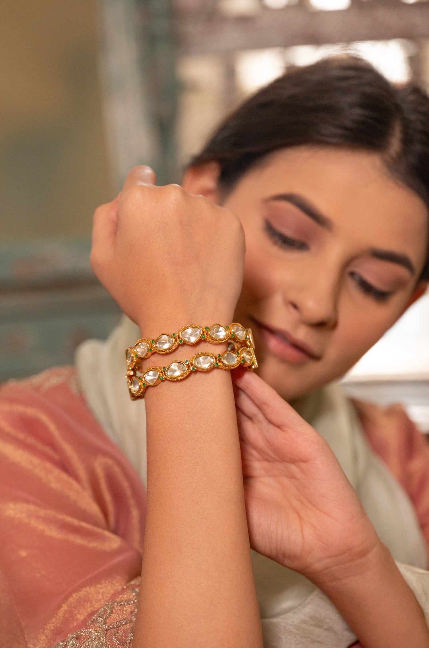 Aamaya Polki Bangles - Set of 2